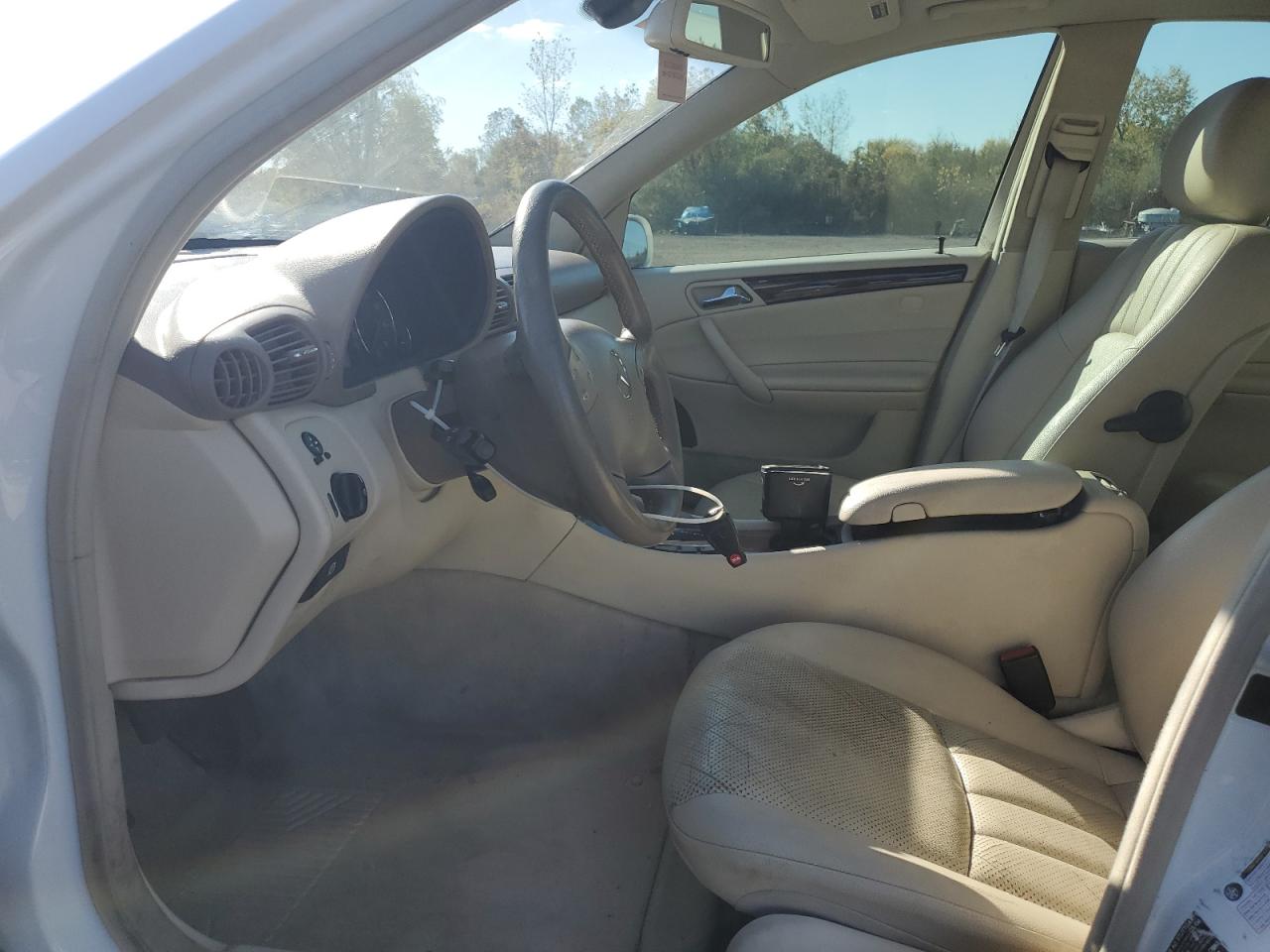 2006 Mercedes-benz C 280 4matic White vin: WDBRF92H86F810218