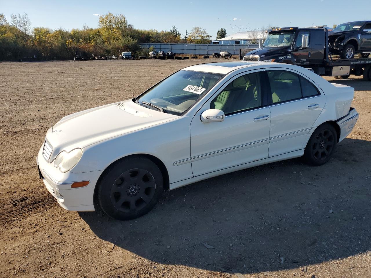 2006 Mercedes-benz C 280 4matic White vin: WDBRF92H86F810218