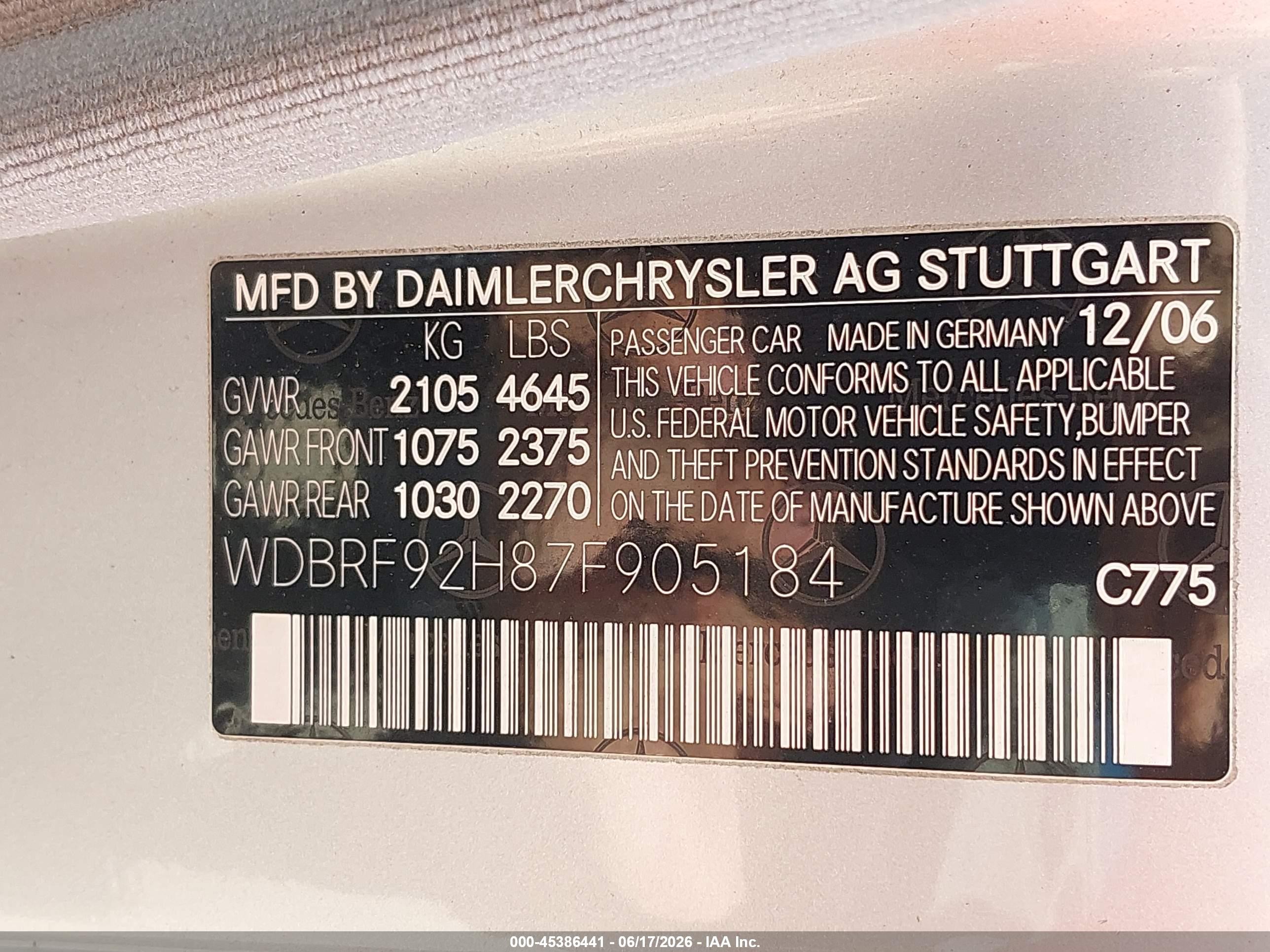 2007 Mercedes-benz C 280 Luxury 4matic Silver vin: WDBRF92H87F905184
