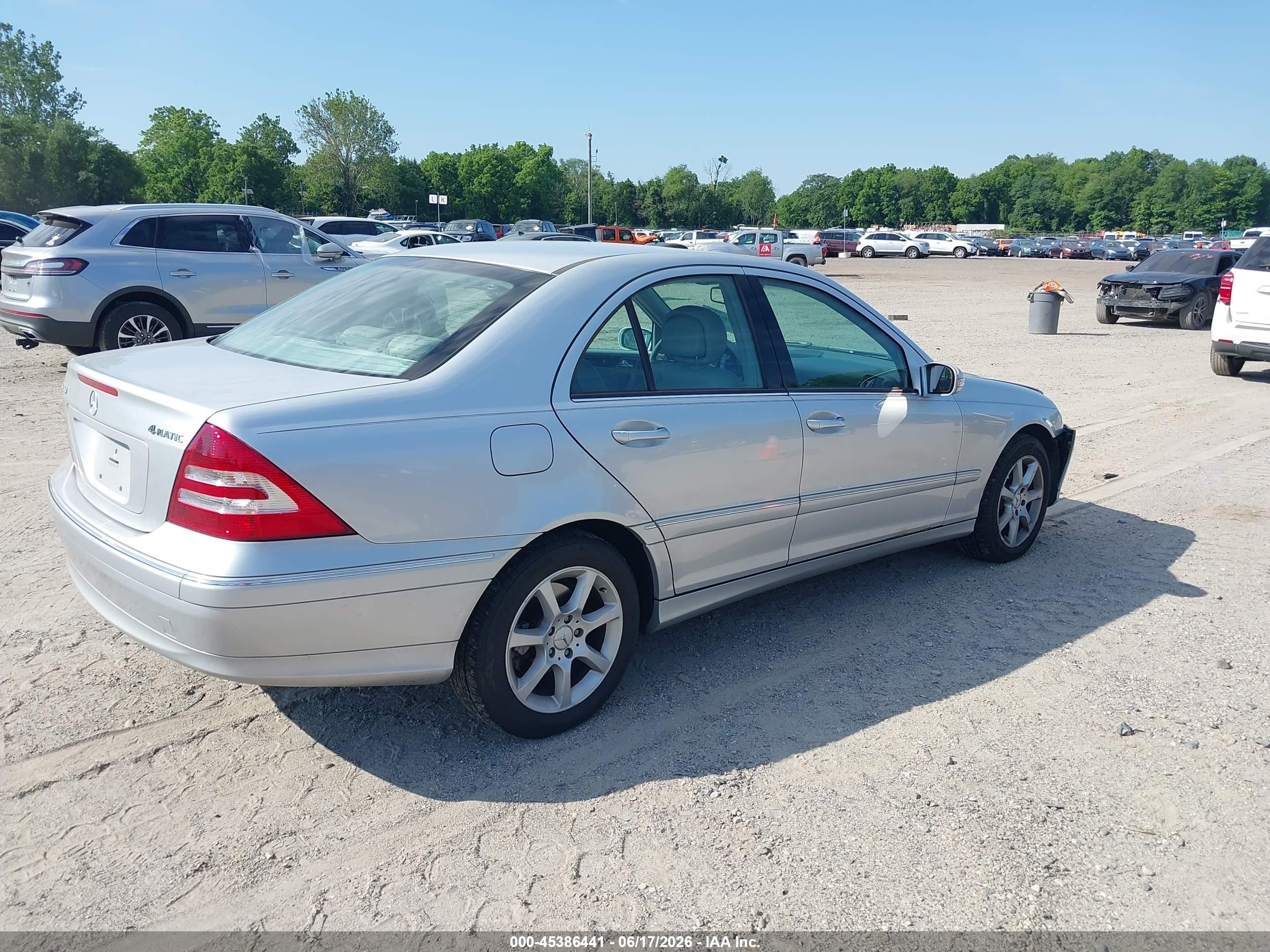 2007 Mercedes-benz C 280 Luxury 4matic Silver vin: WDBRF92H87F905184