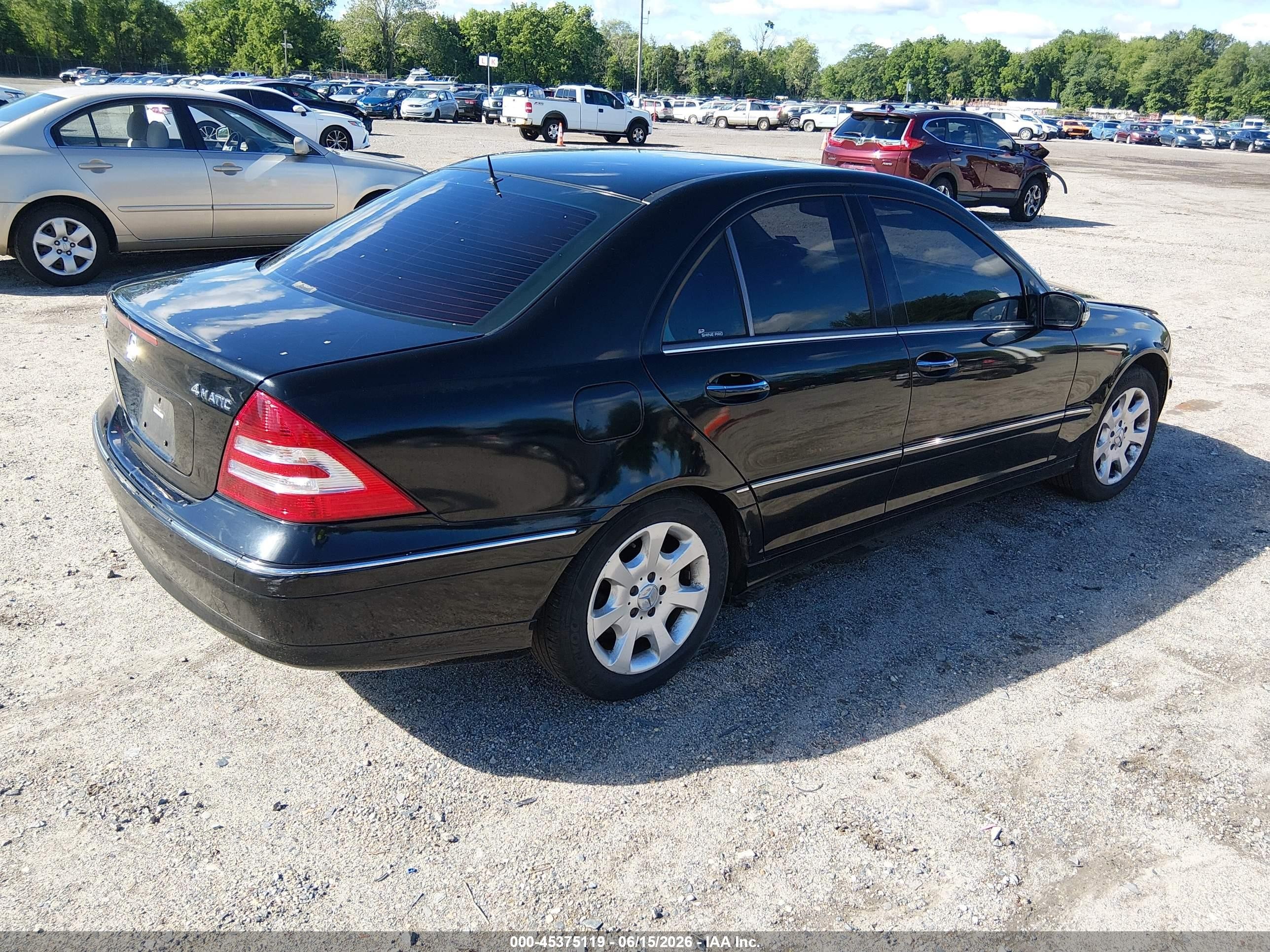 2006 Mercedes-benz C 280 Luxury 4matic Black vin: WDBRF92H96F762566