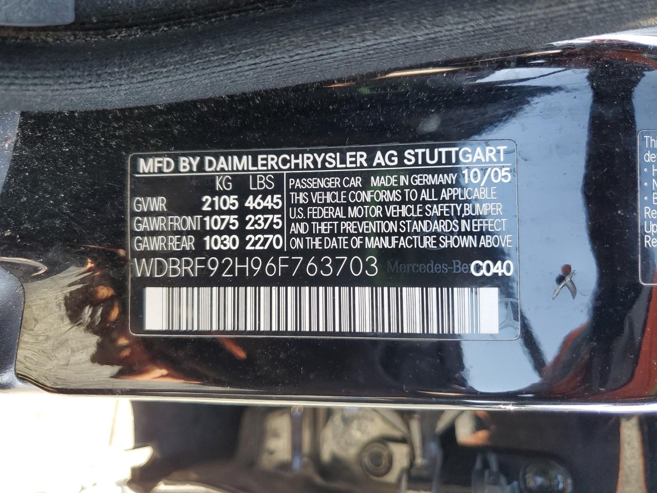 2006 Mercedes-benz C 280 4matic Black vin: WDBRF92H96F763703
