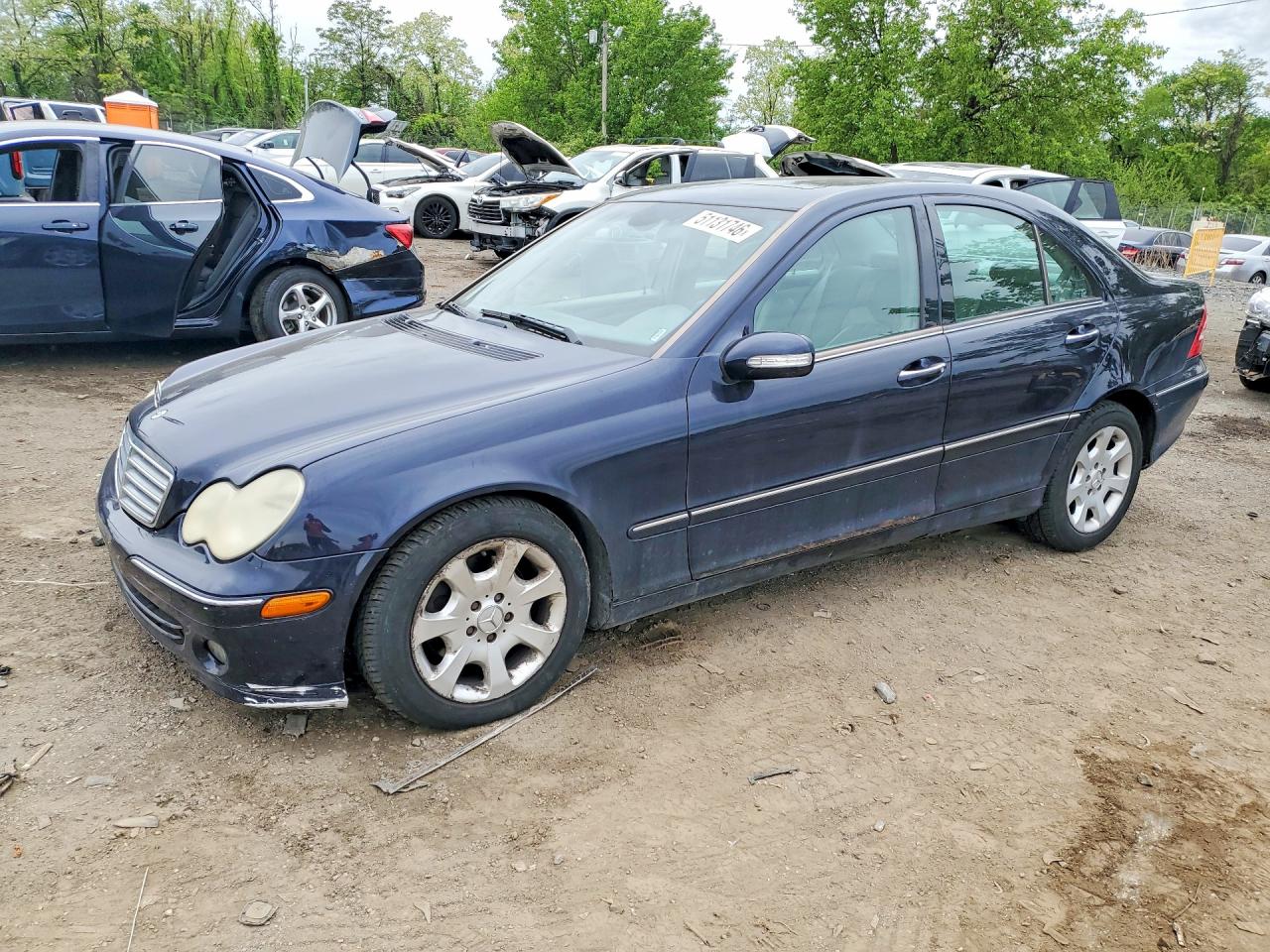 2006 Mercedes-benz C 280 4matic Blue vin: WDBRF92H96F769968