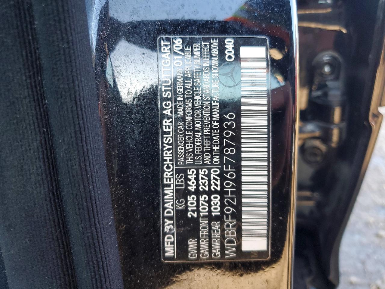 2006 Mercedes-benz C 280 4matic Black vin: WDBRF92H96F787936