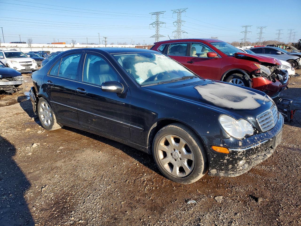 2006 Mercedes-benz C 280 4matic Black vin: WDBRF92H96F787936
