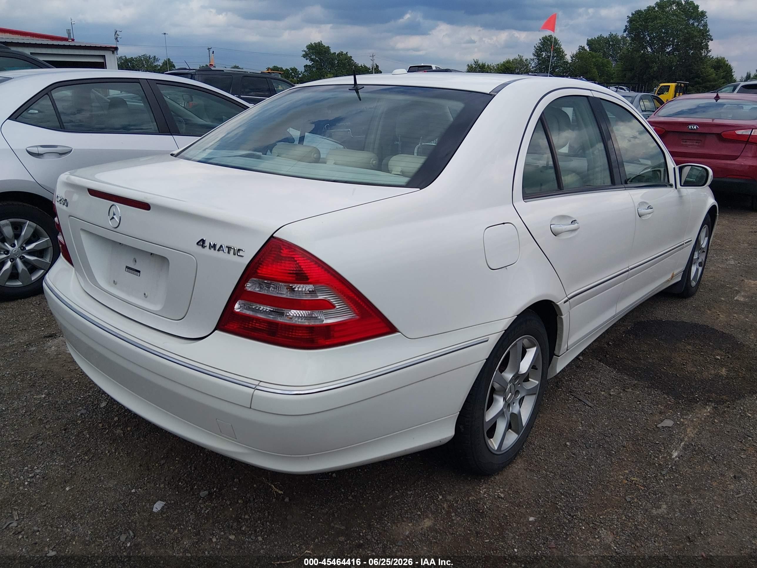 2007 Mercedes-benz C 280 Luxury 4matic White vin: WDBRF92H97F865956