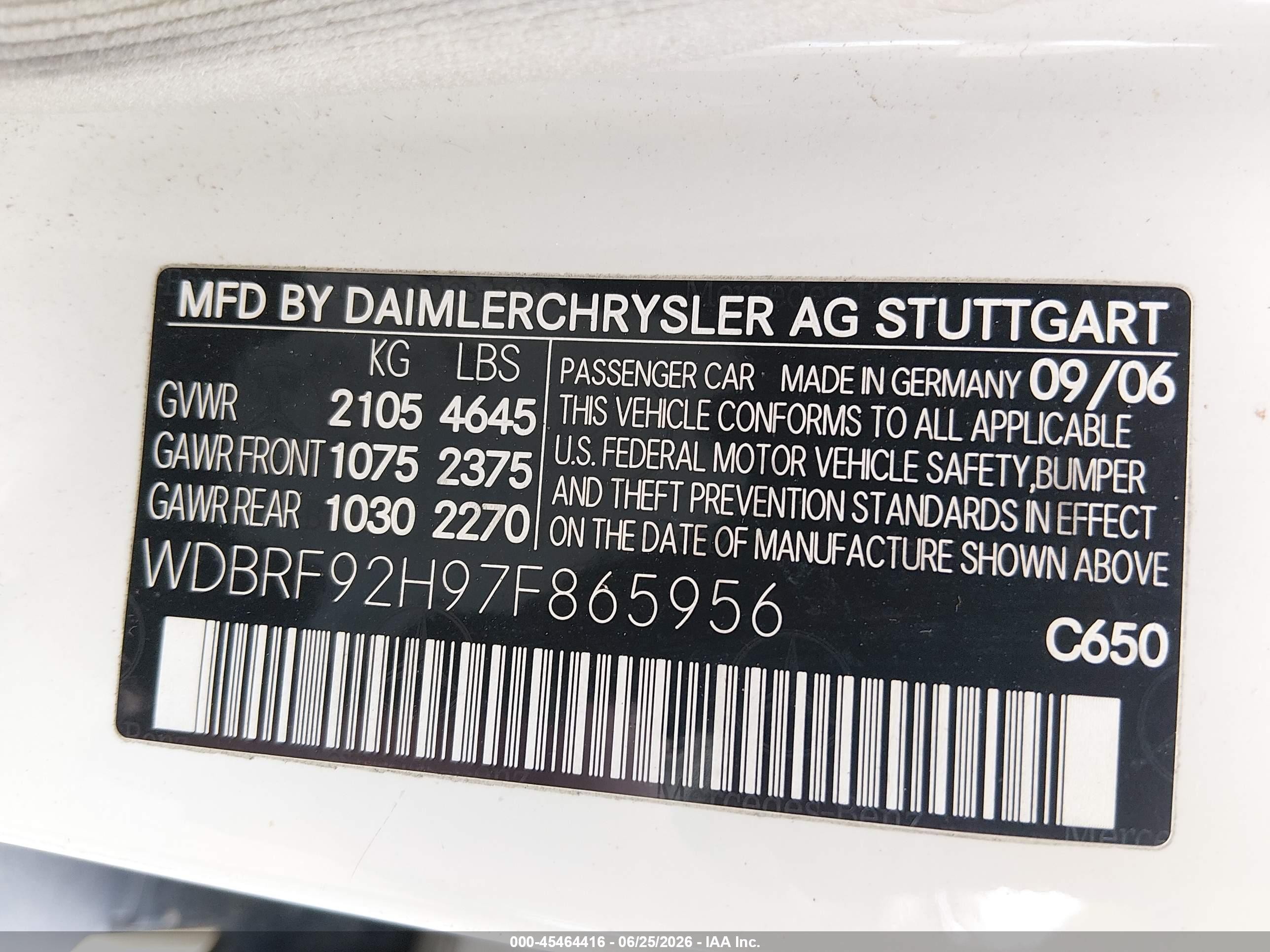 2007 Mercedes-benz C 280 Luxury 4matic White vin: WDBRF92H97F865956