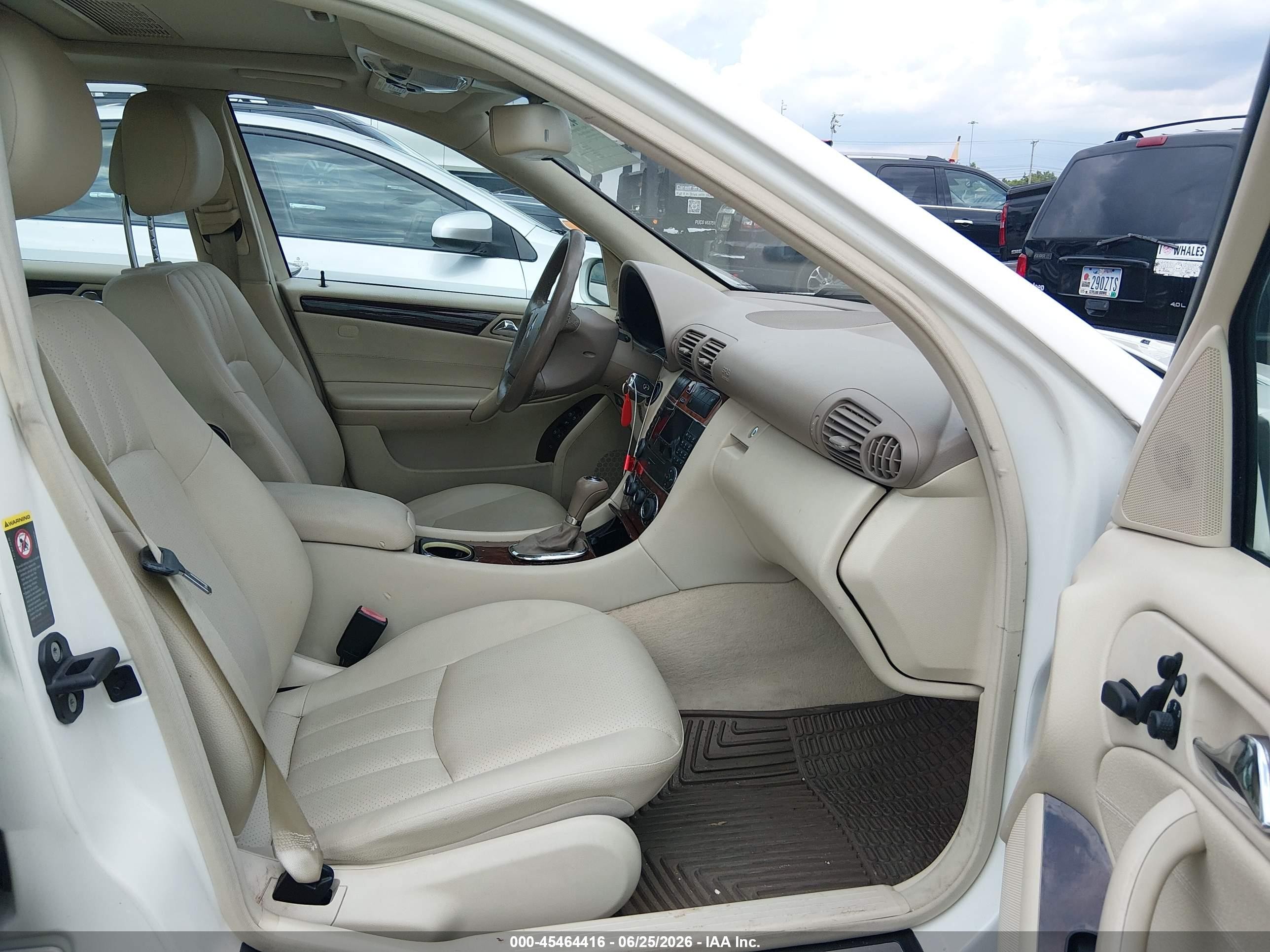 2007 Mercedes-benz C 280 Luxury 4matic White vin: WDBRF92H97F865956