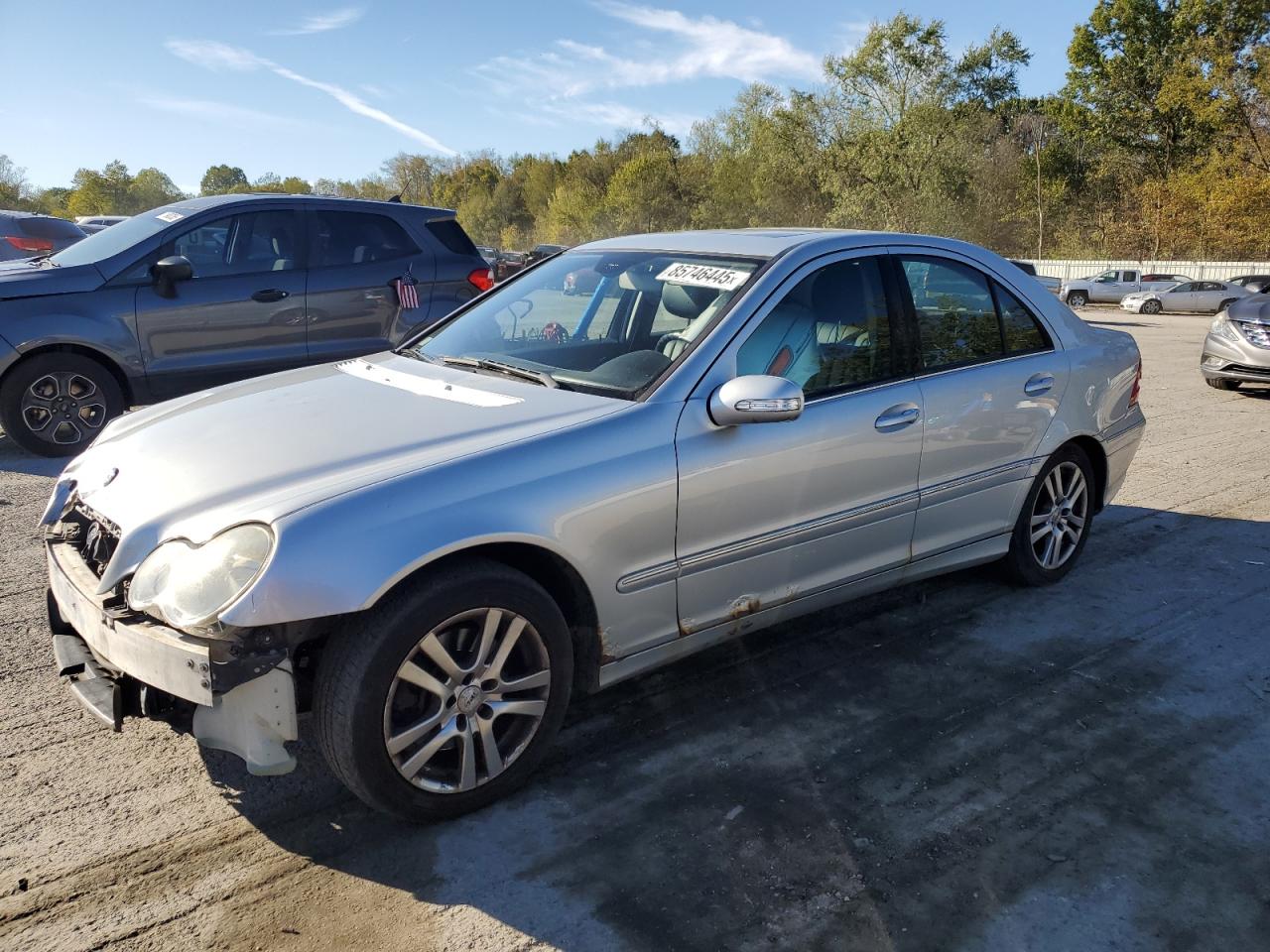 2007 Mercedes-benz C 280 4matic Серебряный vin: WDBRF92H97F891490