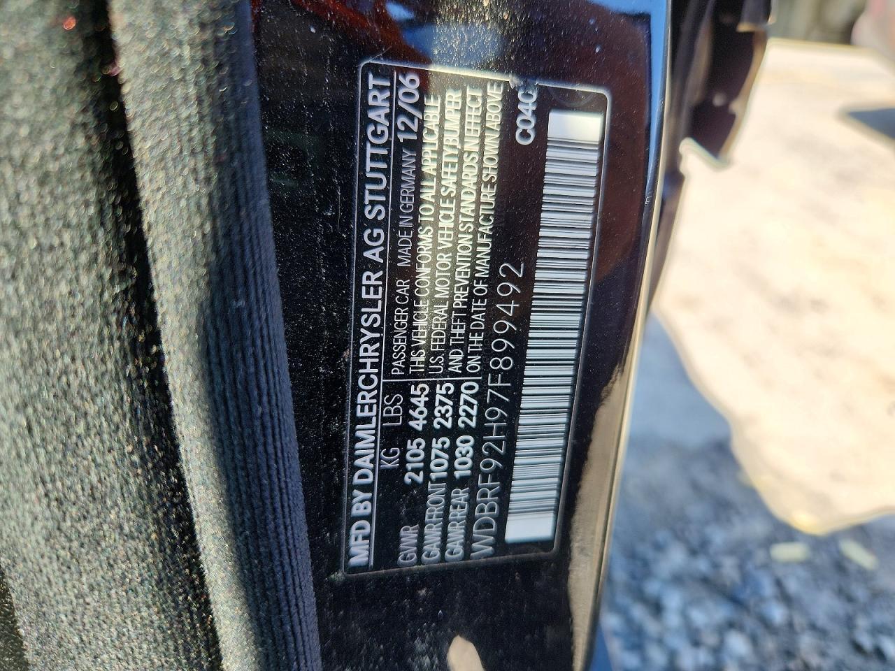 2007 Mercedes-benz C 280 4matic Black vin: WDBRF92H97F899492