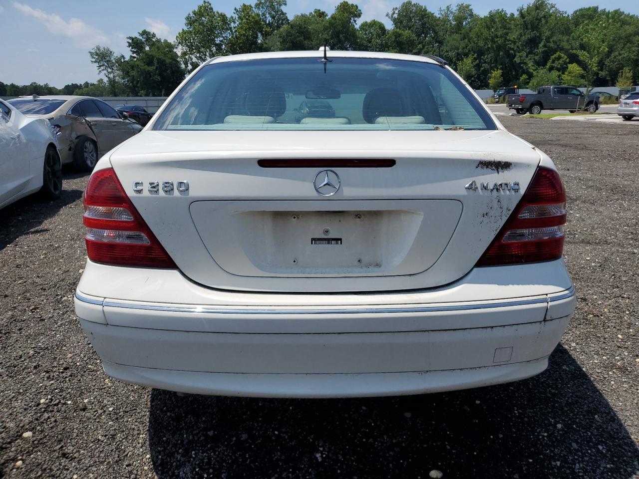 2006 Mercedes-benz C 280 4matic White vin: WDBRF92HX6F756596