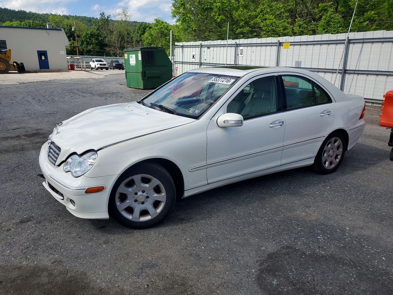 2006 Mercedes-benz C 280 4matic White vin: WDBRF92HX6F776850