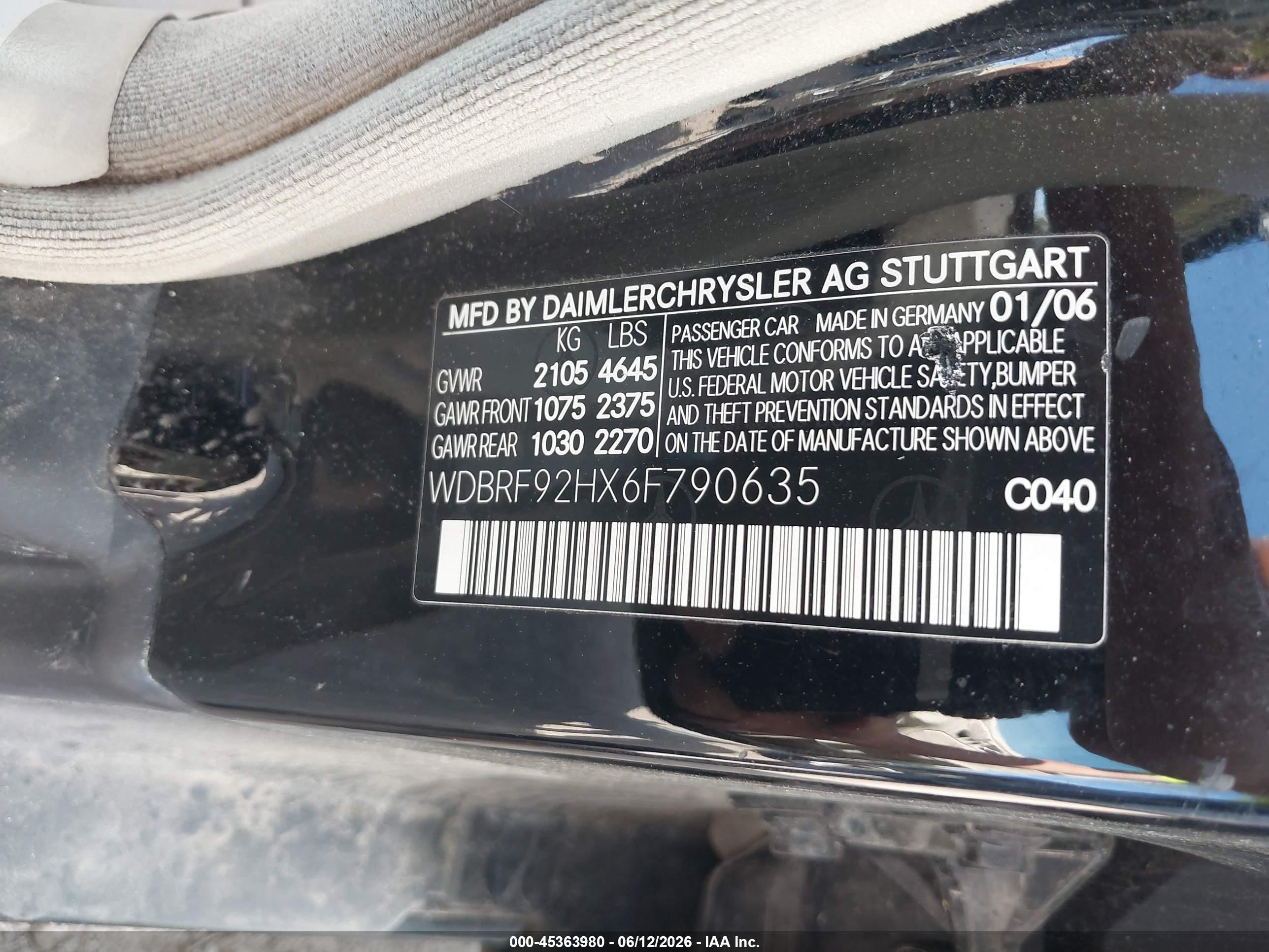 2006 Mercedes-benz C 280 Luxury 4matic Black vin: WDBRF92HX6F790635