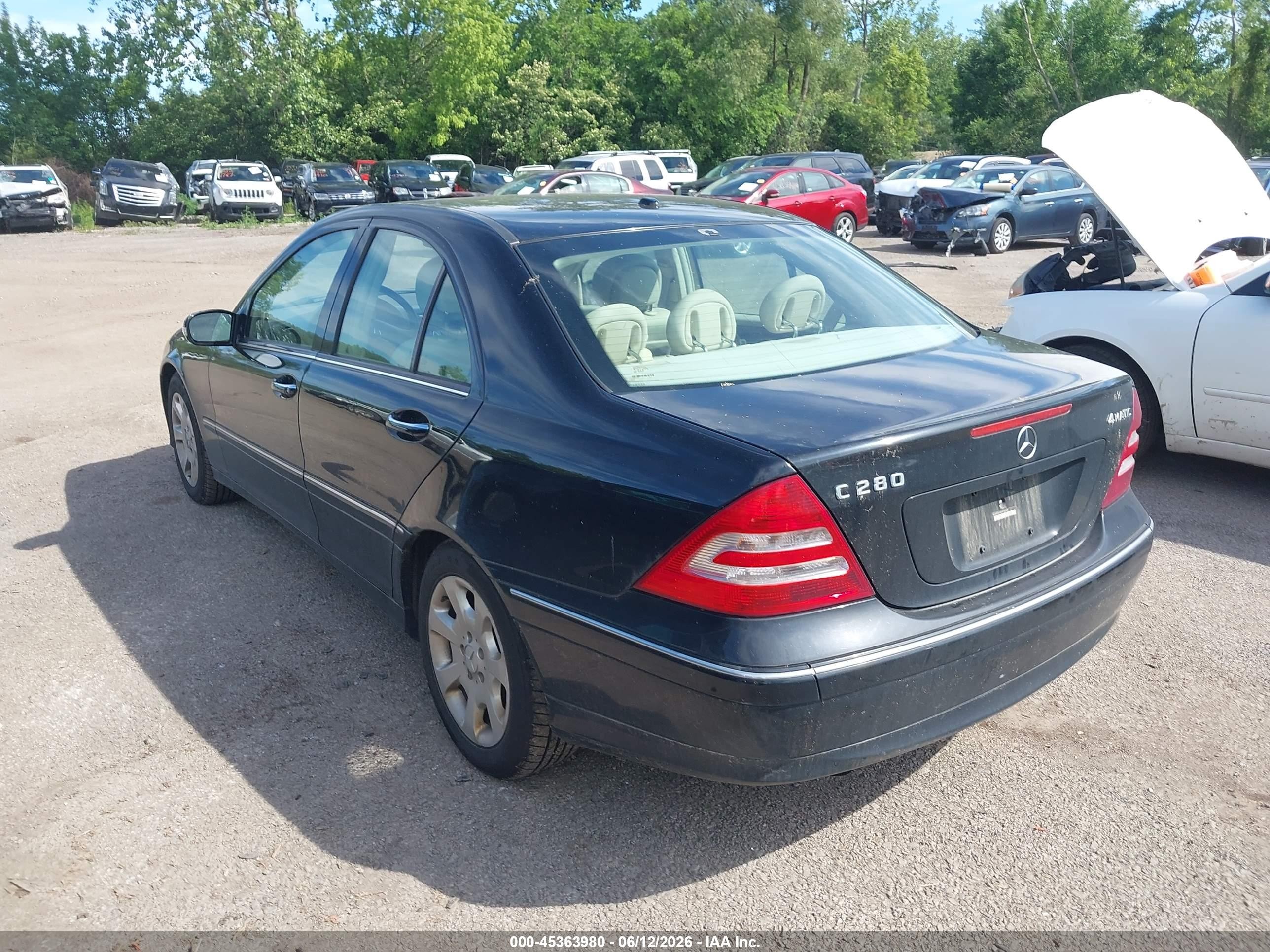 2006 Mercedes-benz C 280 Luxury 4matic Black vin: WDBRF92HX6F790635