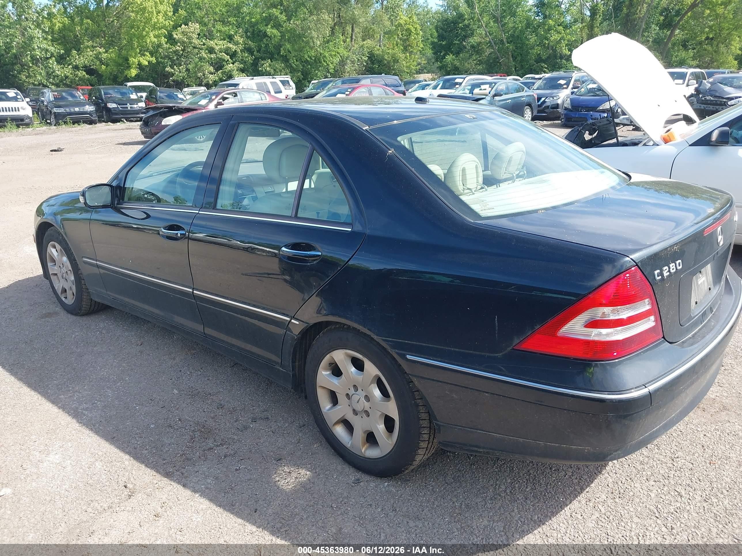 2006 Mercedes-benz C 280 Luxury 4matic Black vin: WDBRF92HX6F790635