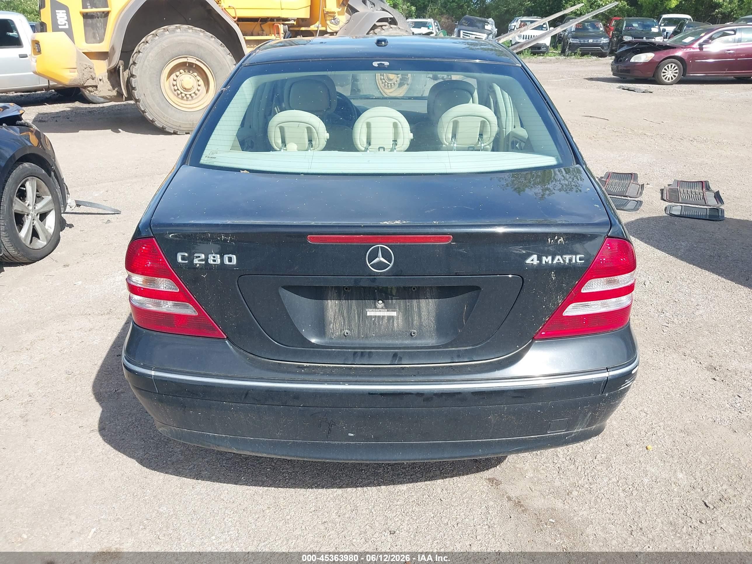2006 Mercedes-benz C 280 Luxury 4matic Black vin: WDBRF92HX6F790635