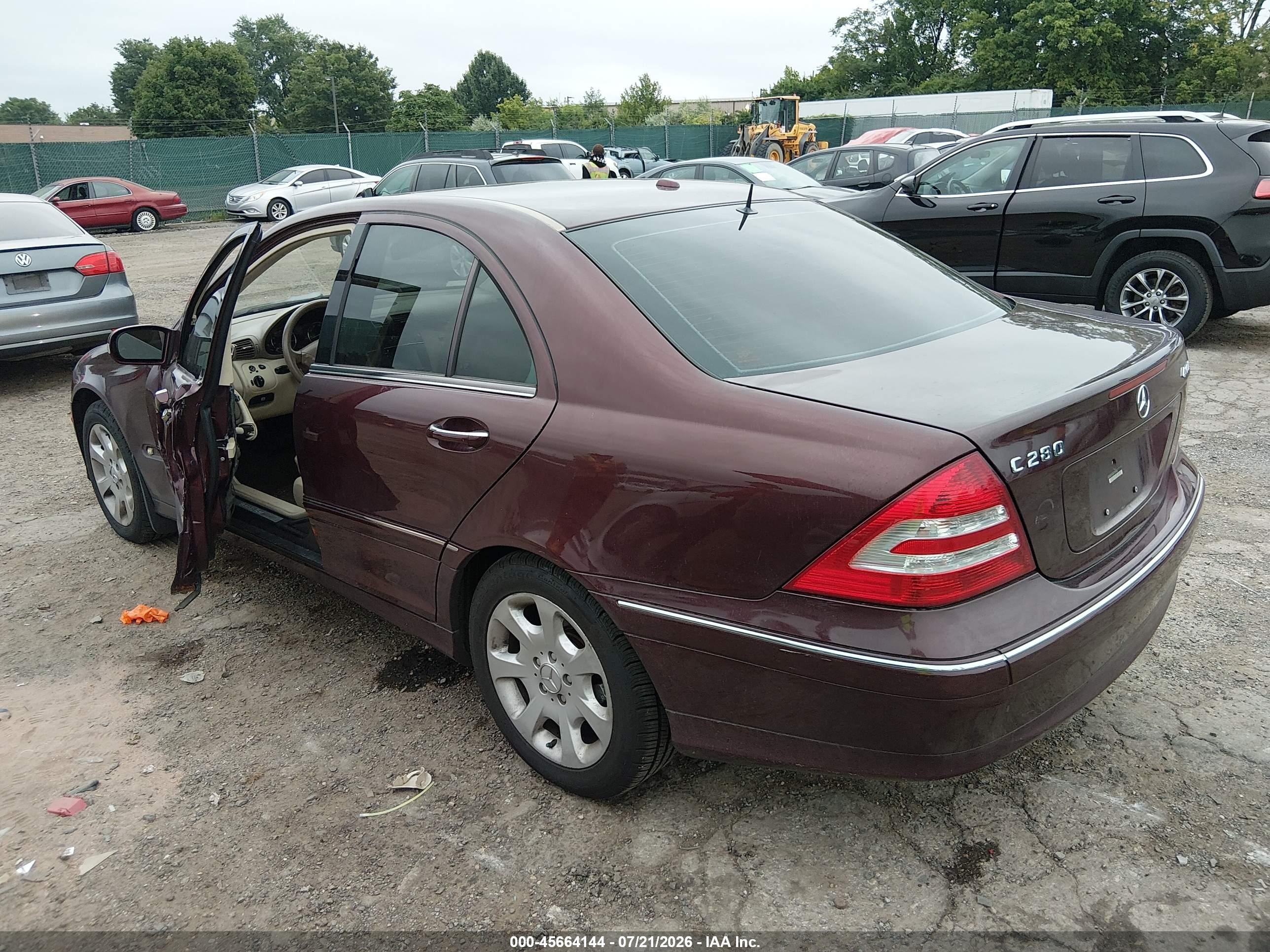2006 Mercedes-benz C 280 Luxury 4matic Maroon vin: WDBRF92HX6F797990