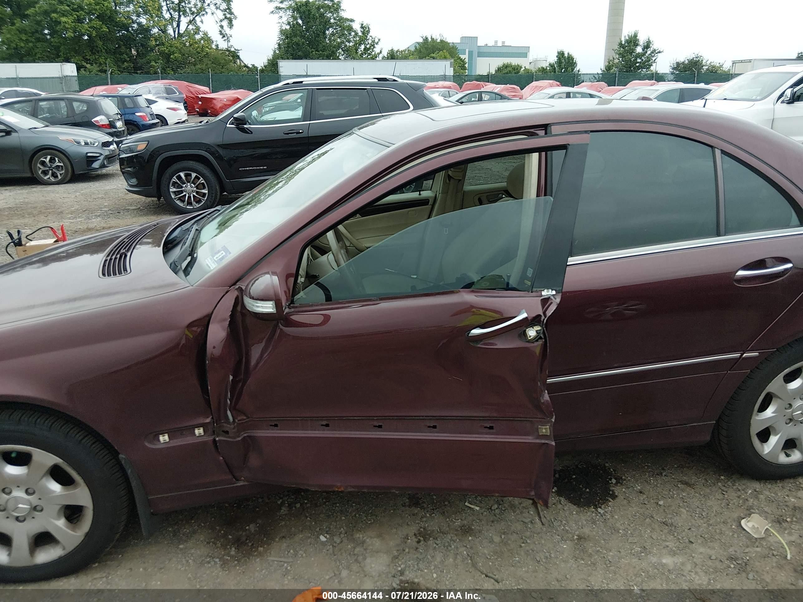 2006 Mercedes-benz C 280 Luxury 4matic Maroon vin: WDBRF92HX6F797990