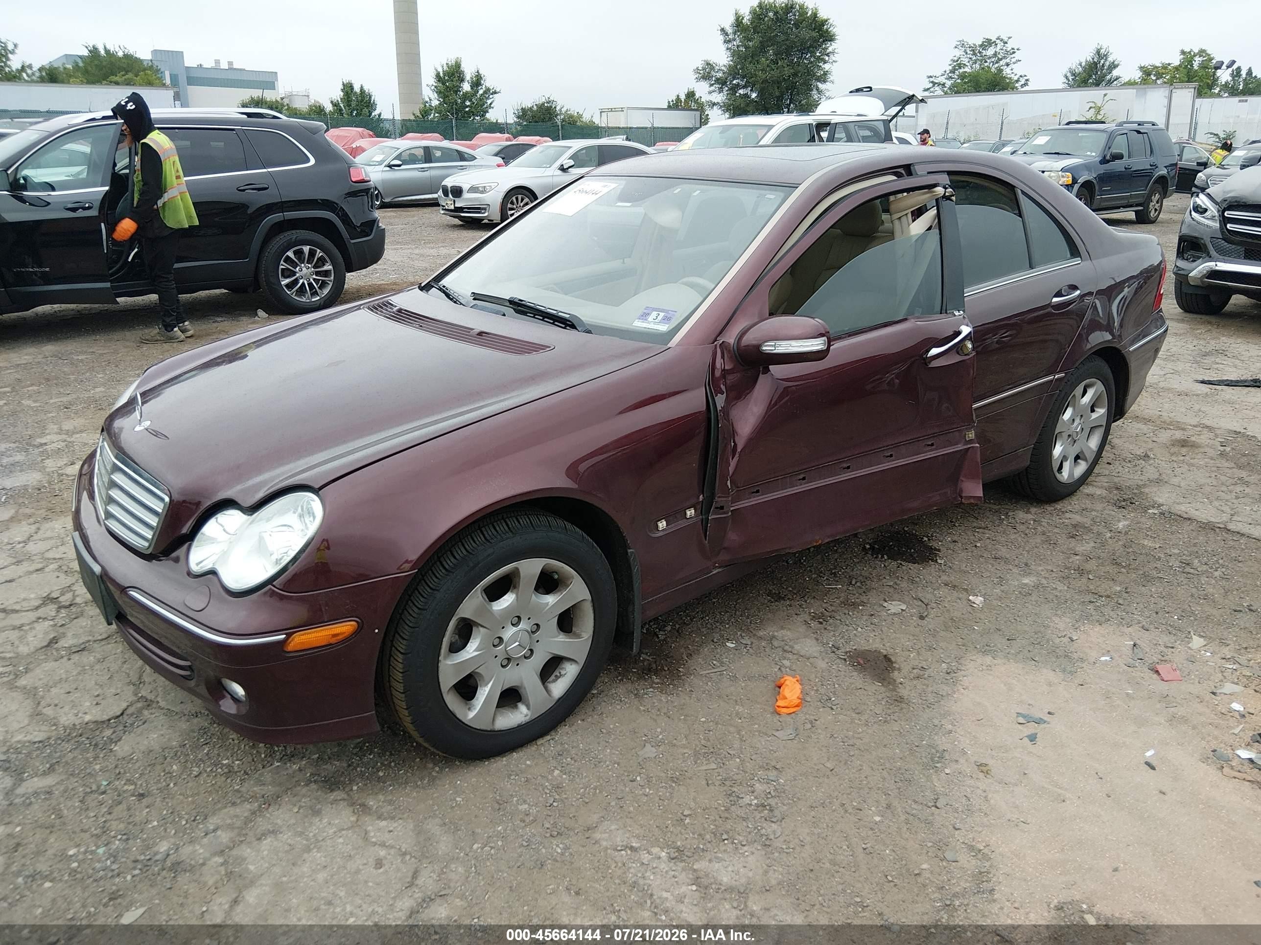 2006 Mercedes-benz C 280 Luxury 4matic Maroon vin: WDBRF92HX6F797990