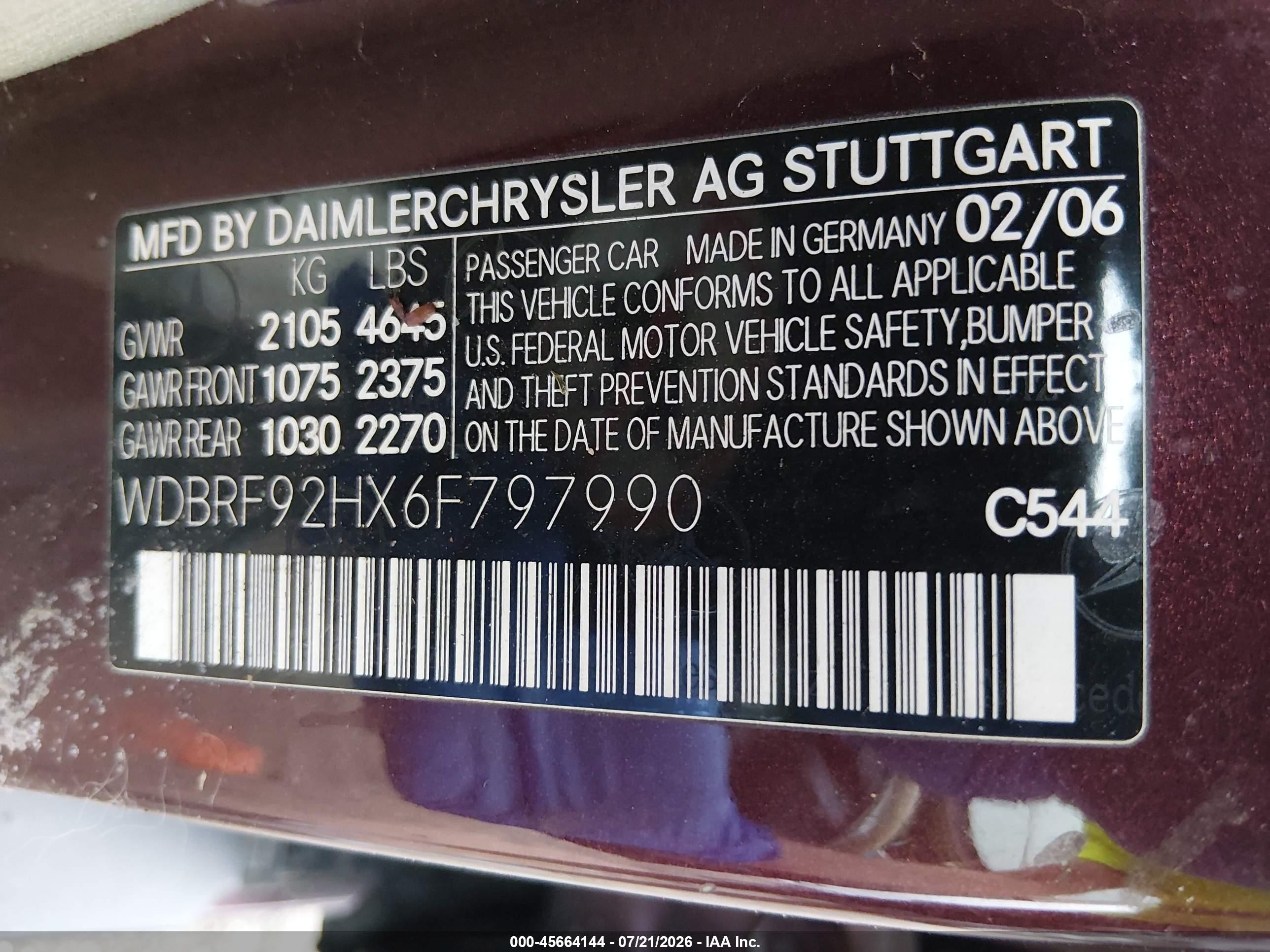 2006 Mercedes-benz C 280 Luxury 4matic Maroon vin: WDBRF92HX6F797990