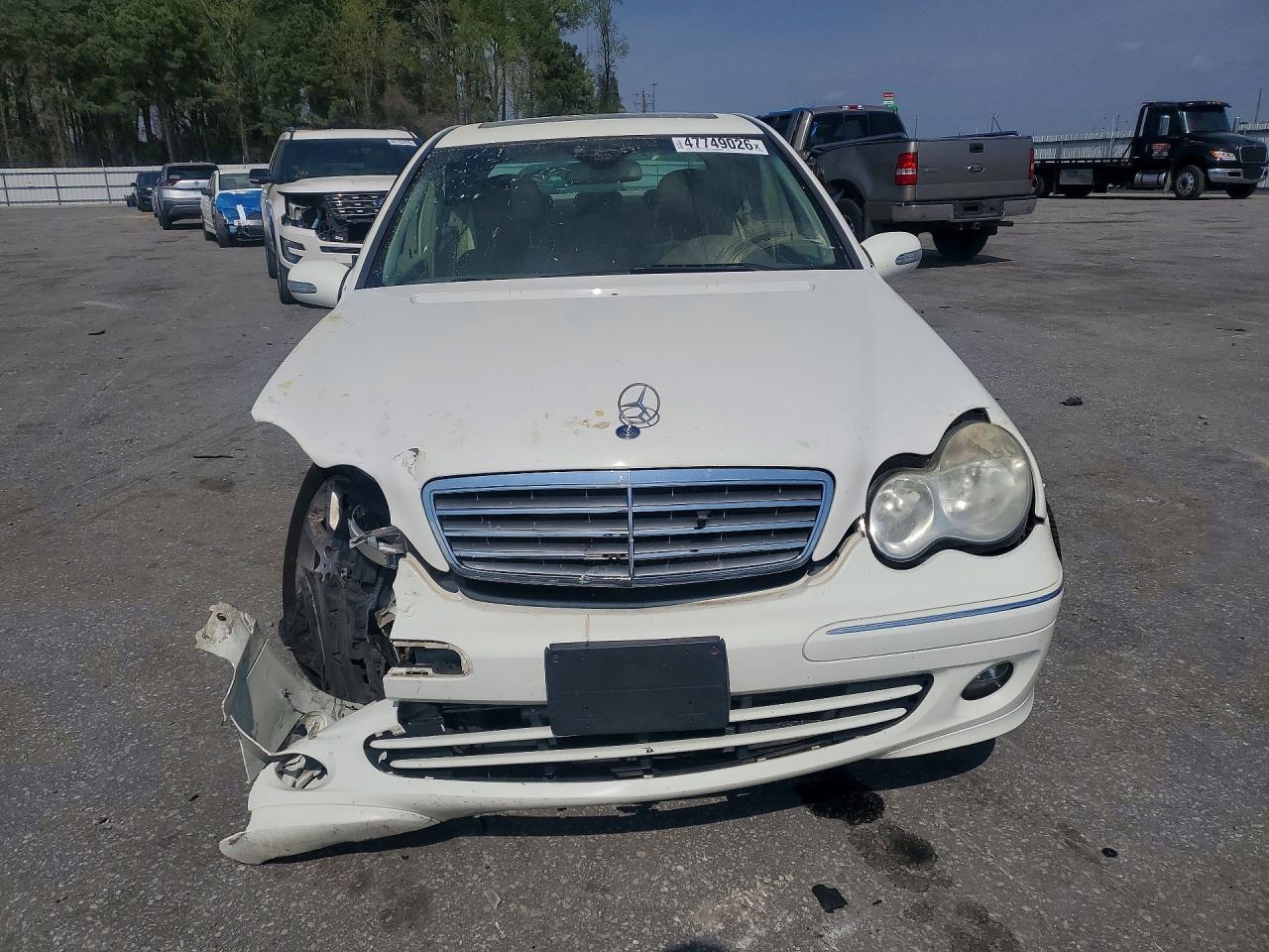 2007 Mercedes-benz C 280 4matic White vin: WDBRF92HX7F875153