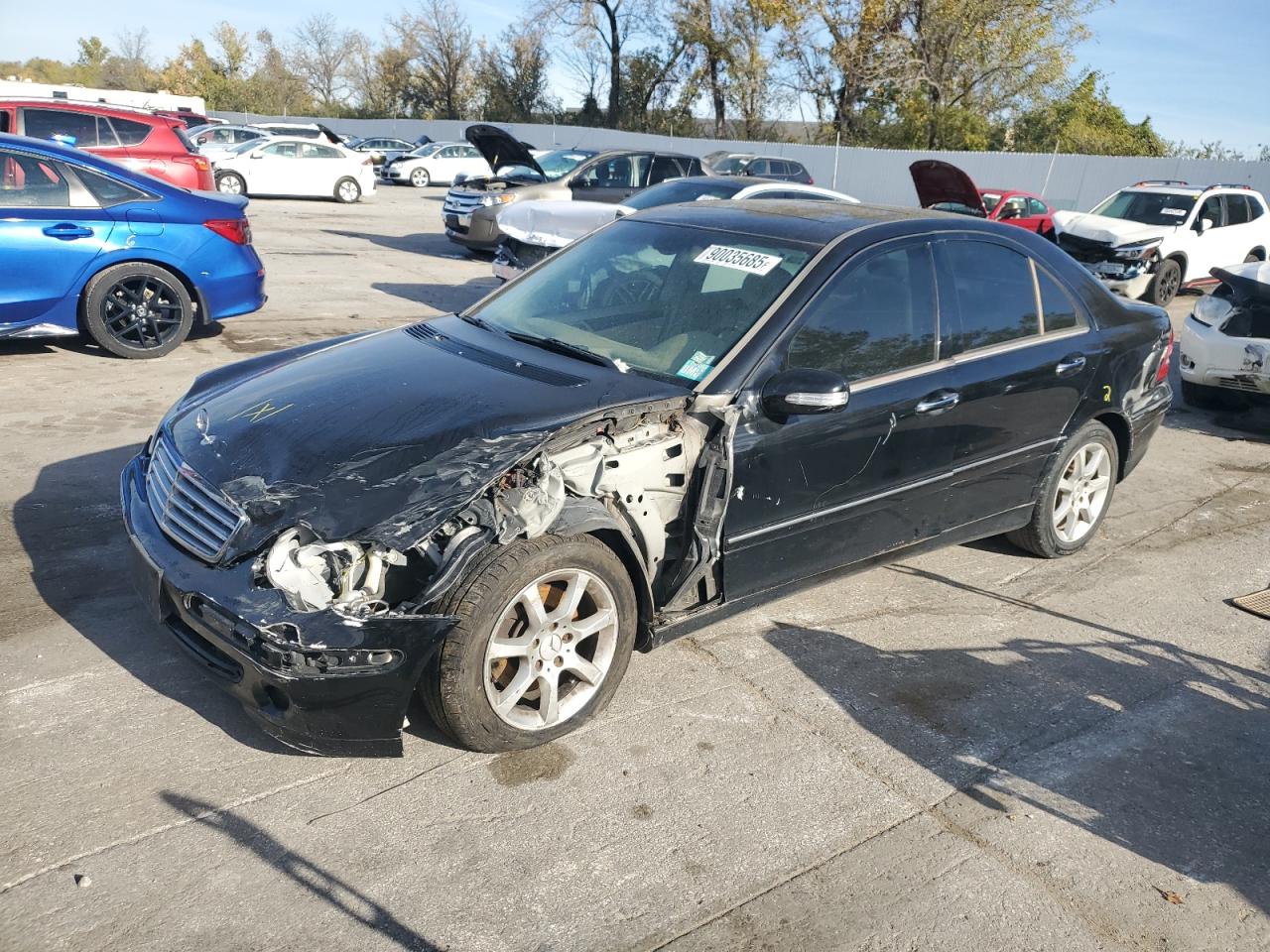 2007 Mercedes-benz C 280 4matic Black vin: WDBRF92HX7F875850
