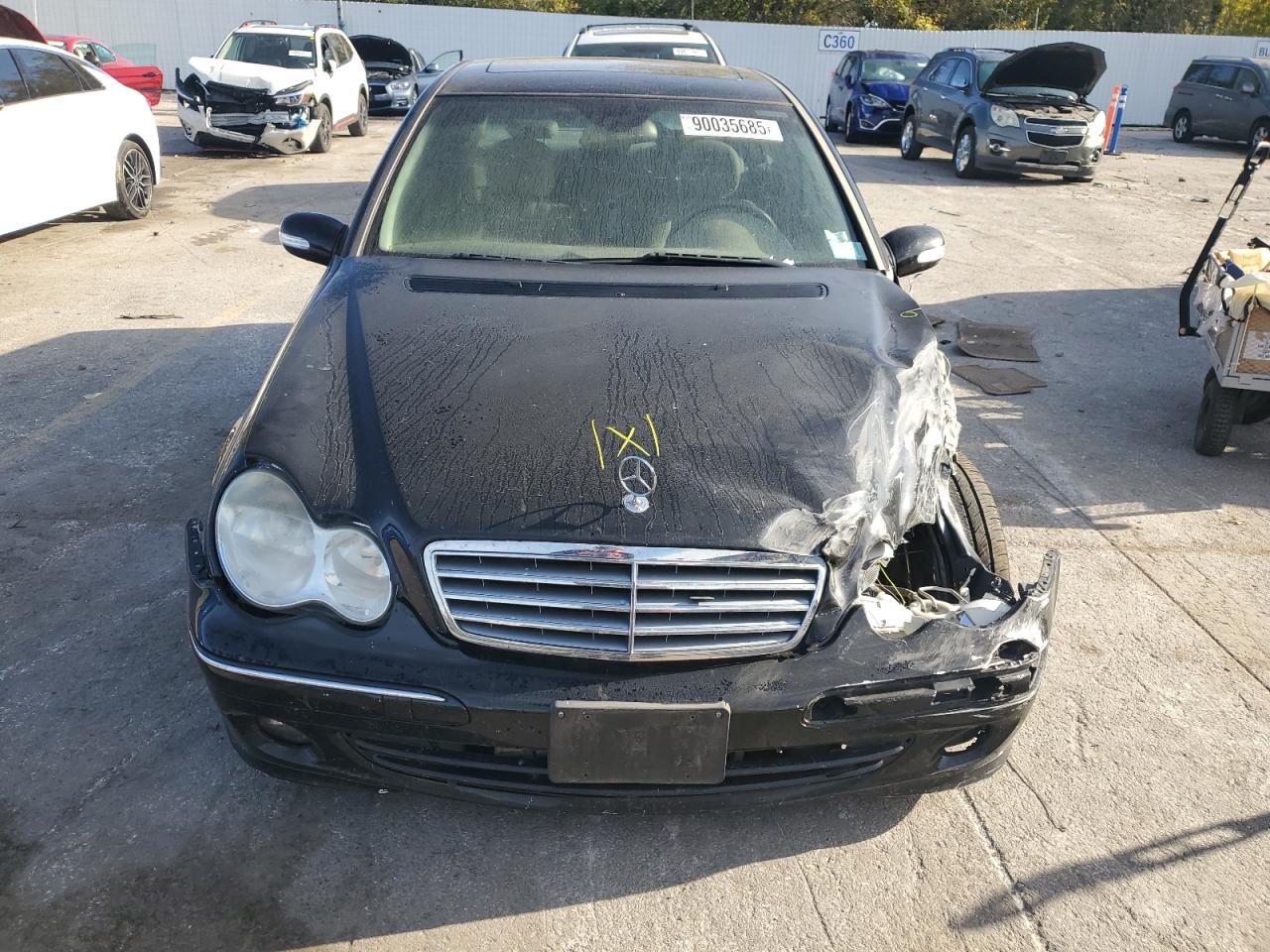 2007 Mercedes-benz C 280 4matic Черный vin: WDBRF92HX7F875850