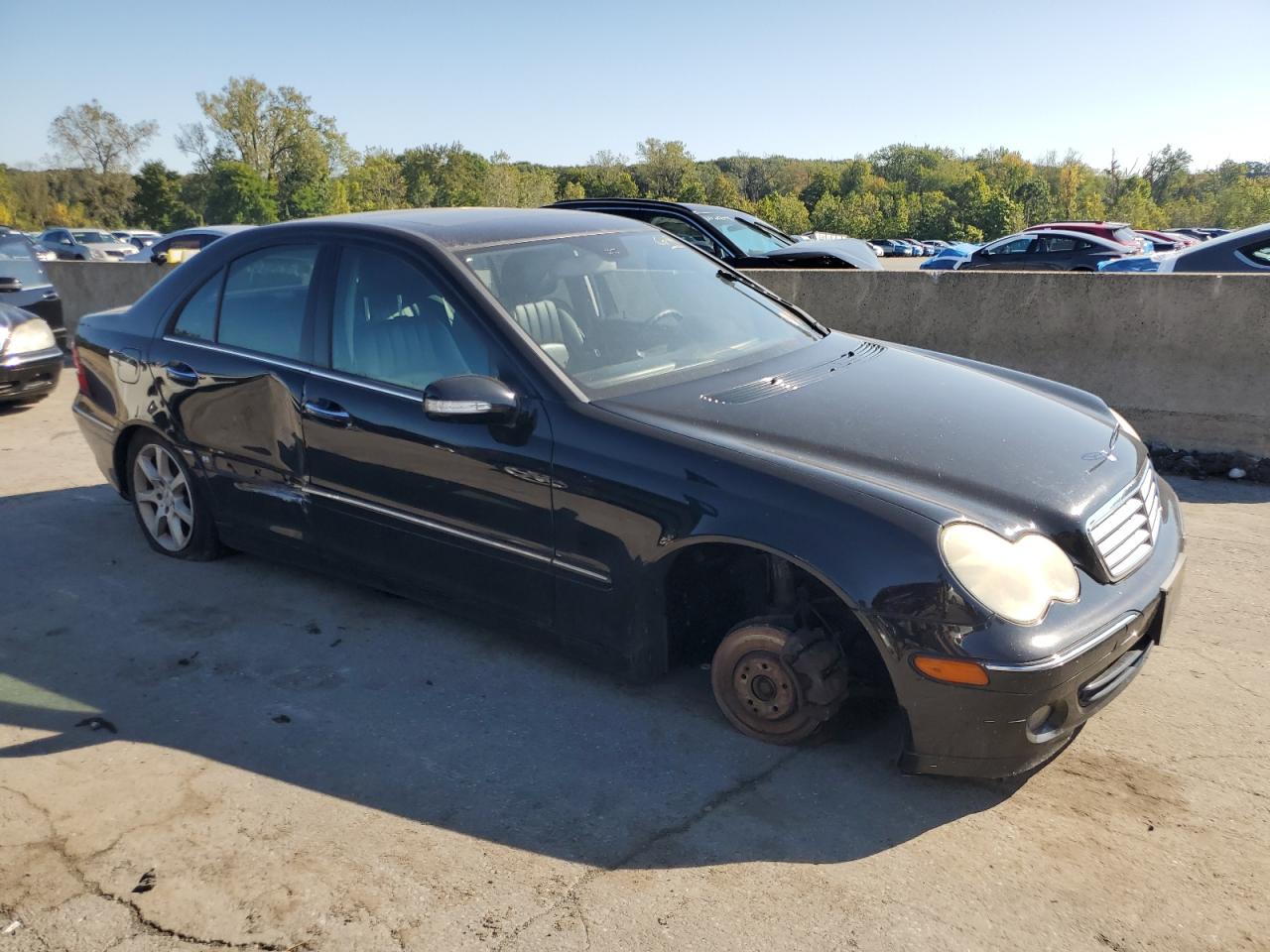 2007 Mercedes-benz C 280 4matic Black vin: WDBRF92HX7F895399