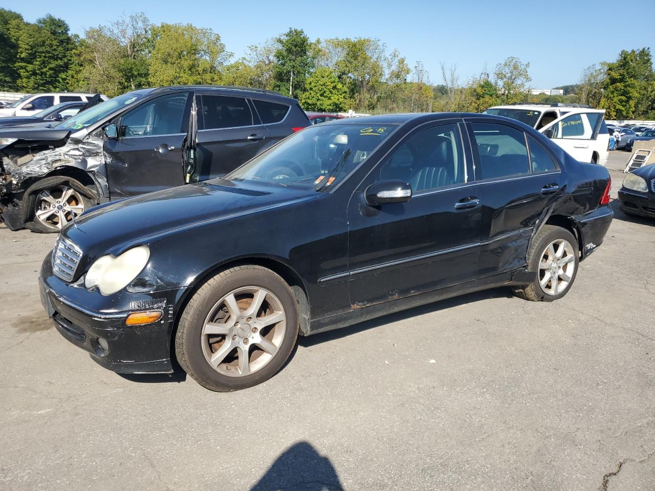 2007 Mercedes-benz C 280 4matic Black vin: WDBRF92HX7F895399