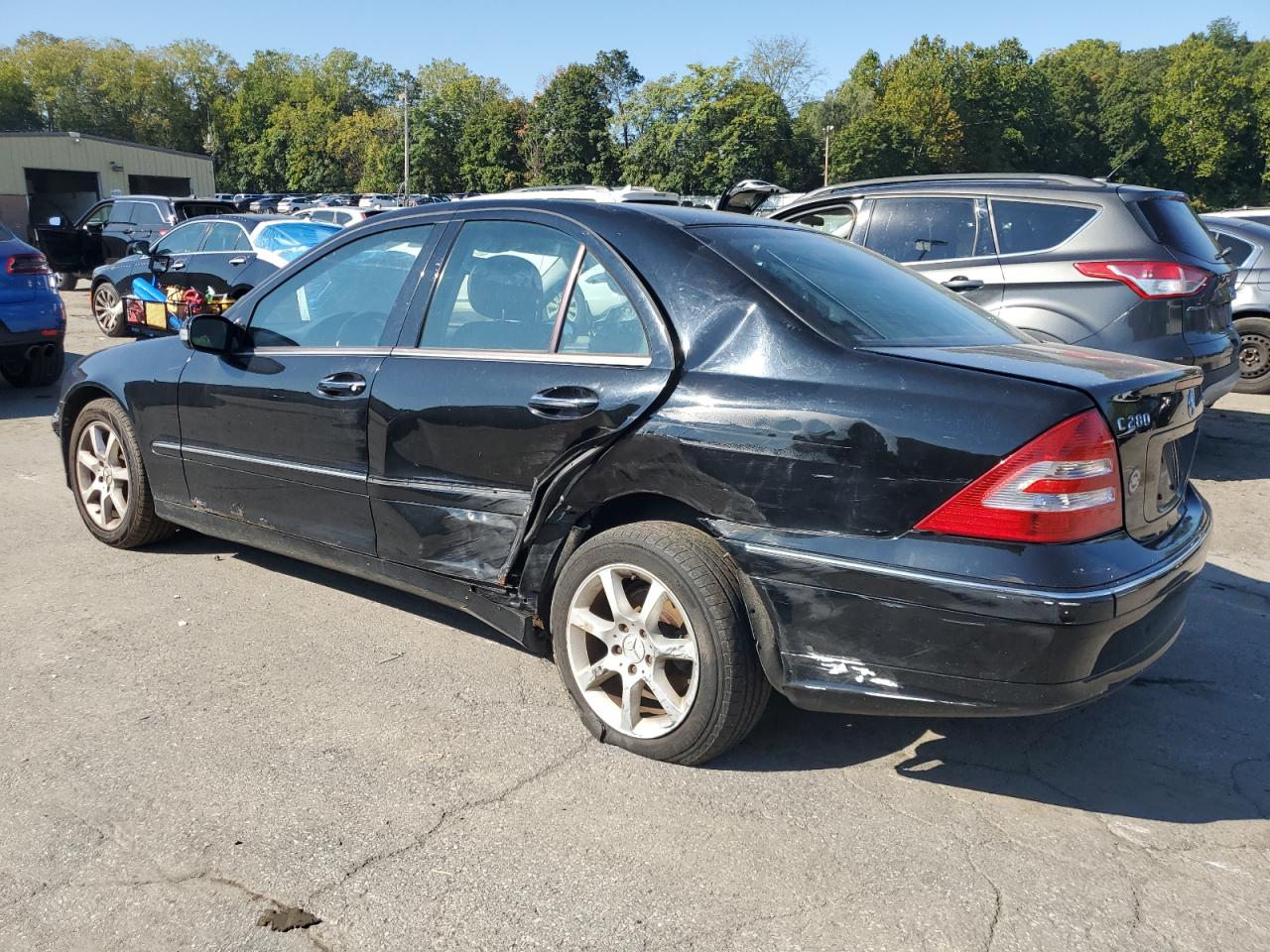 2007 Mercedes-benz C 280 4matic Black vin: WDBRF92HX7F895399