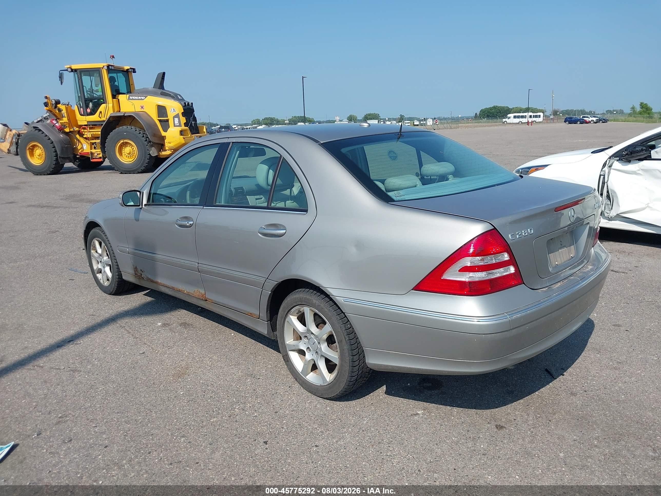 2007 Mercedes-benz C 280 Luxury 4matic Silver vin: WDBRF92J57F906974