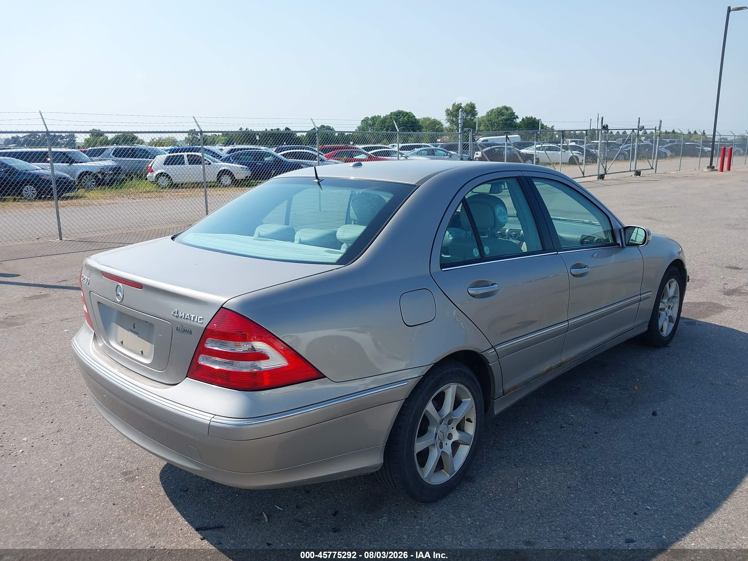 2007 Mercedes-benz C 280 Luxury 4matic Silver vin: WDBRF92J57F906974