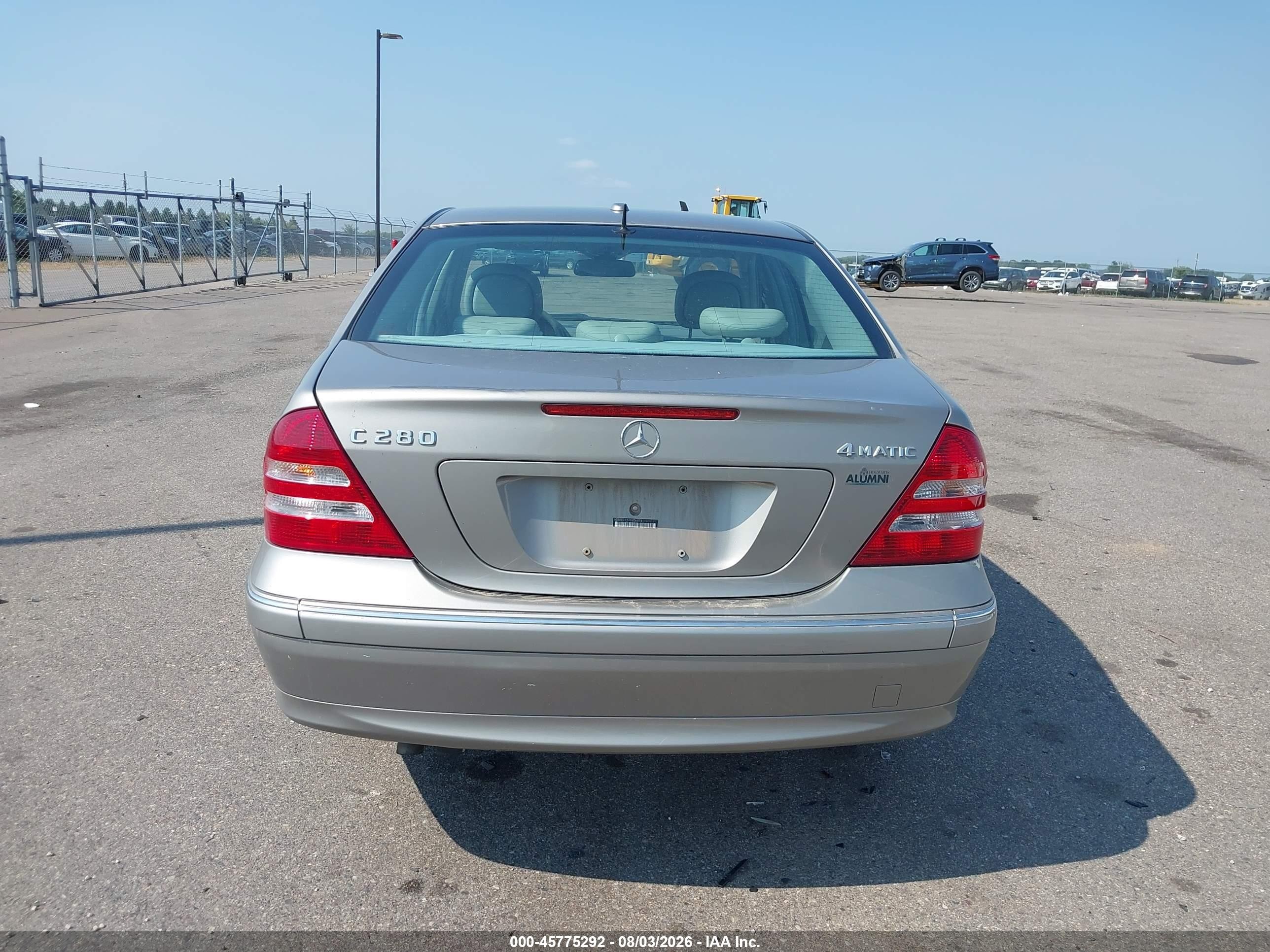 2007 Mercedes-benz C 280 Luxury 4matic Silver vin: WDBRF92J57F906974
