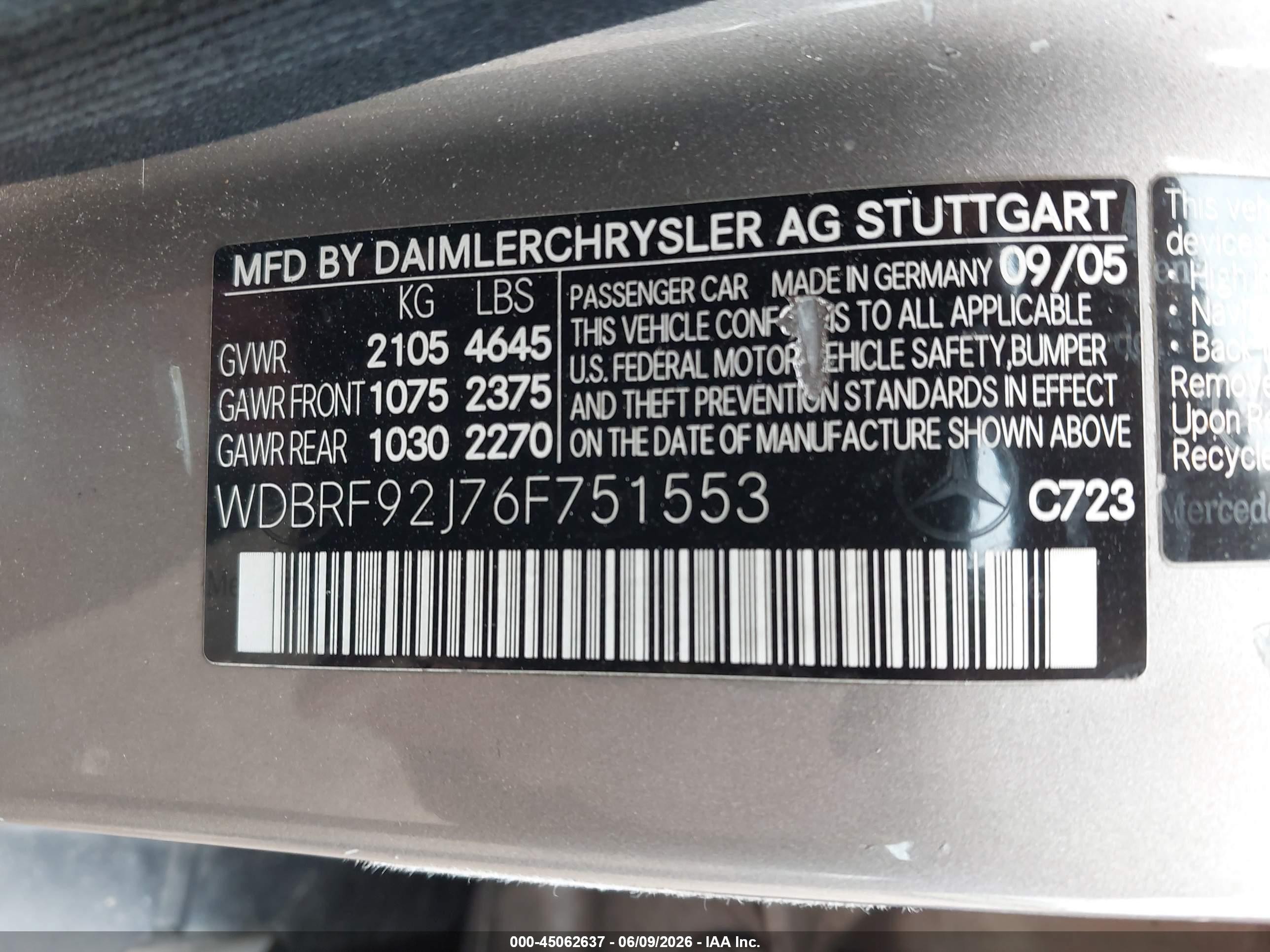 2006 Mercedes-benz C 280 Luxury 4matic Gray vin: WDBRF92J76F751553