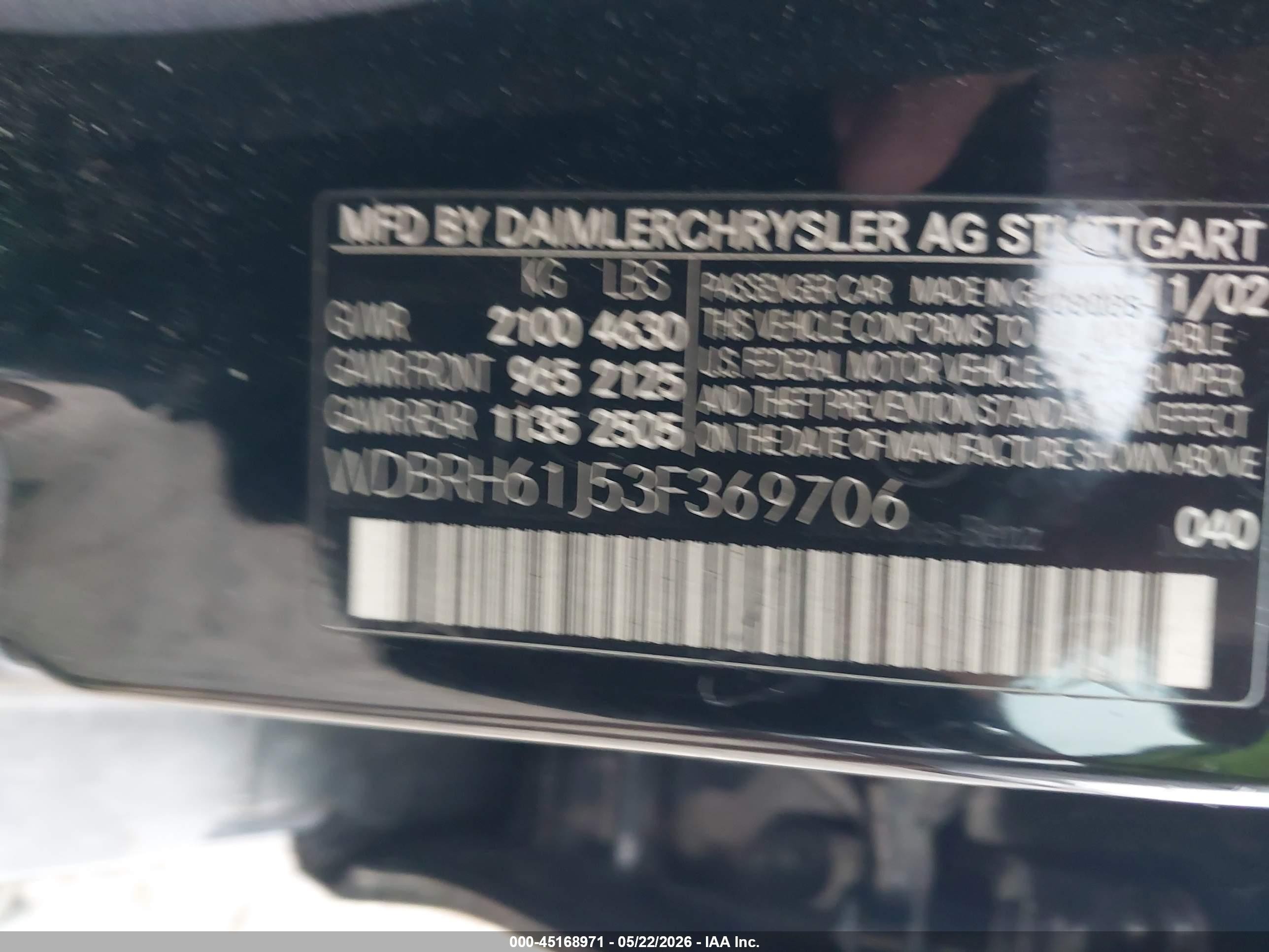 2003 Mercedes-benz C 240   Black vin: WDBRH61J53F369706