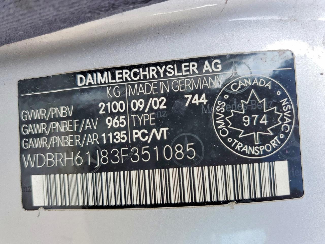 2003 Mercedes-benz C 240 Sportwagon Silver vin: WDBRH61J83F351085