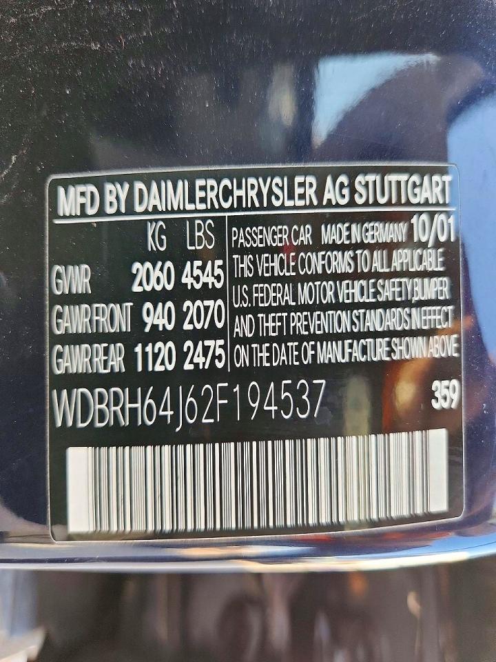2002 Mercedes-benz C 320 Blue vin: WDBRH64J62F194537