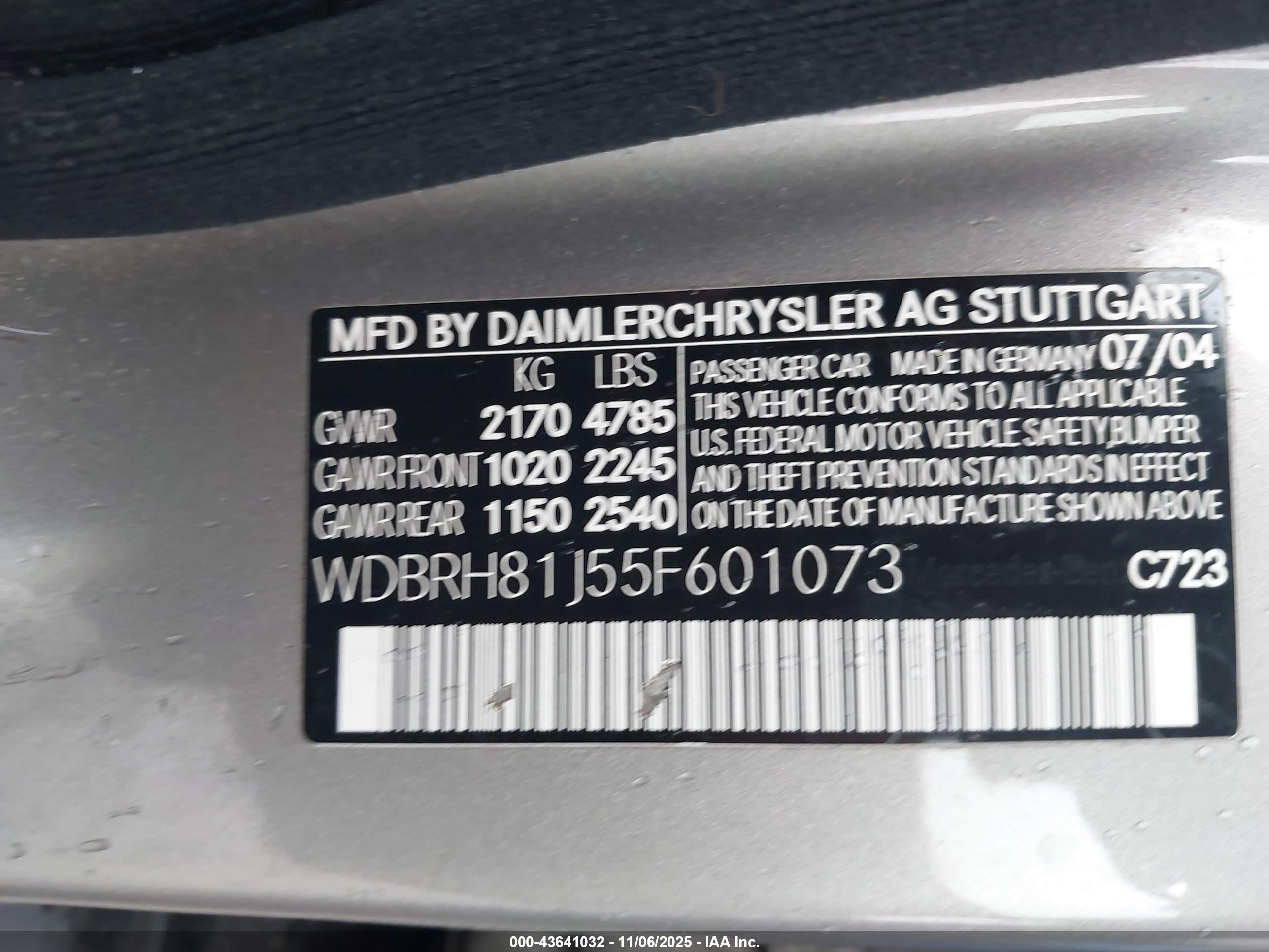 2005 Mercedes-benz C 240 Luxury 4matic Silver vin: WDBRH81J55F601073