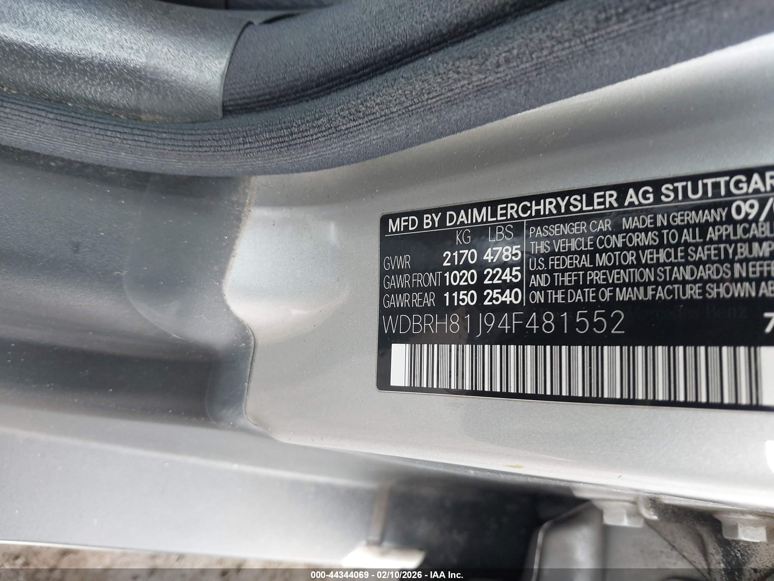 2004 Mercedes-benz C 240 4matic Silver vin: WDBRH81J94F481552