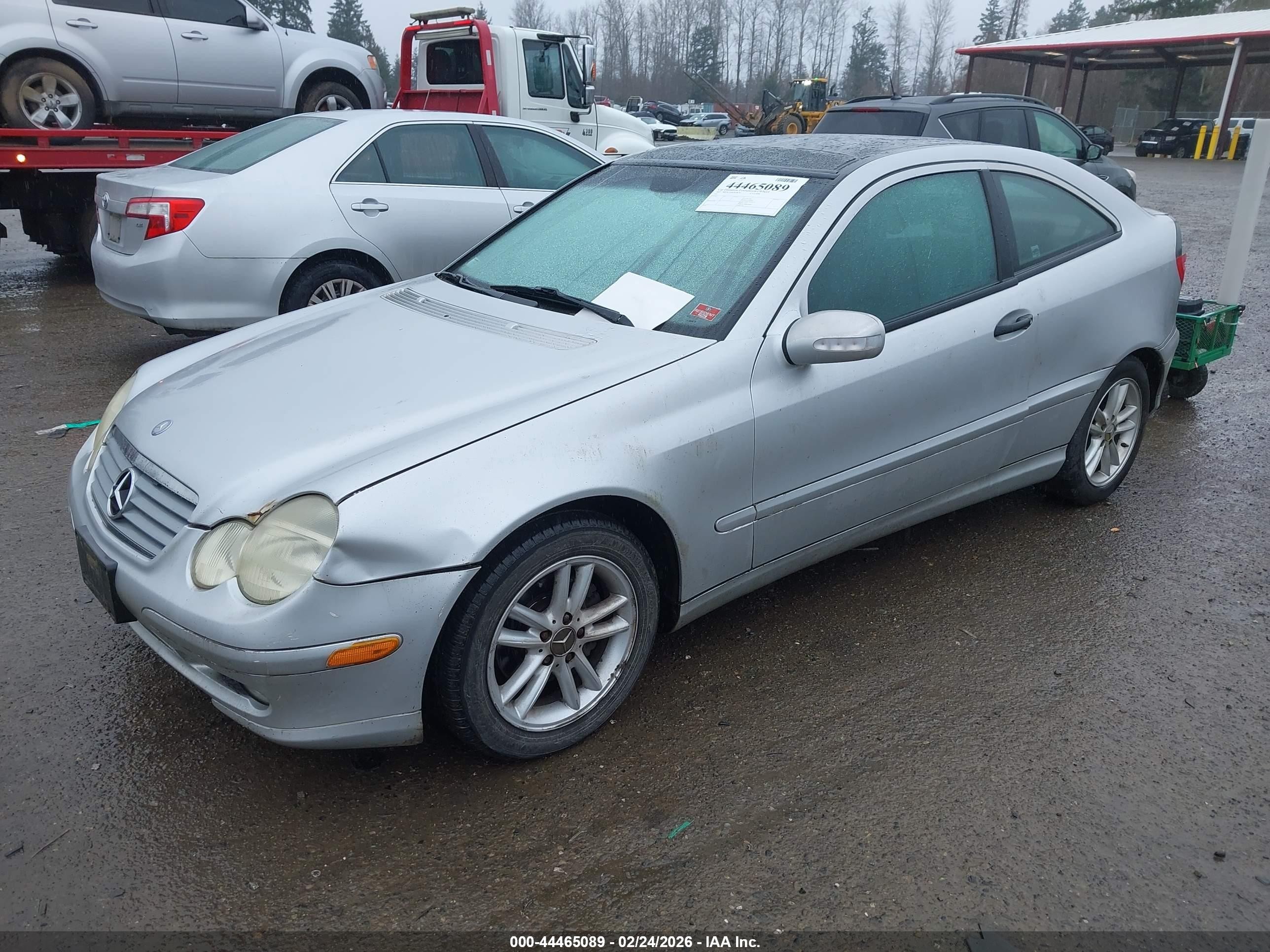 2003 Mercedes-benz C 230k Sport Coupe Silver vin: WDBRN40J03A425384