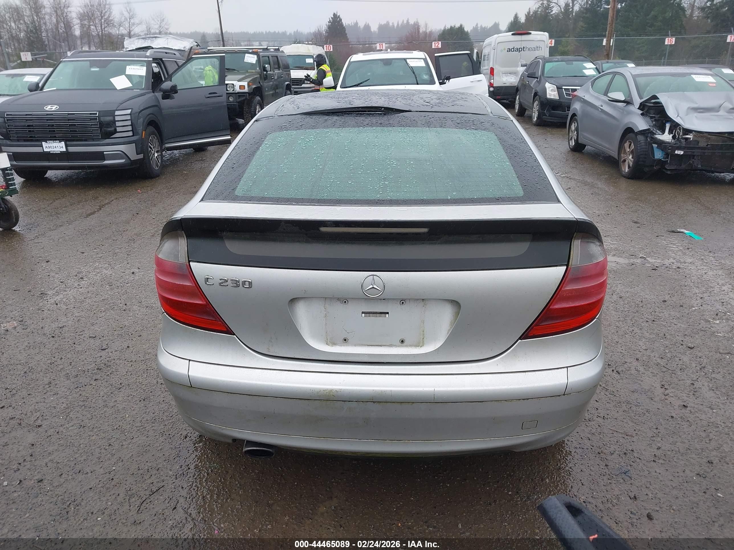 2003 Mercedes-benz C 230k Sport Coupe Silver vin: WDBRN40J03A425384