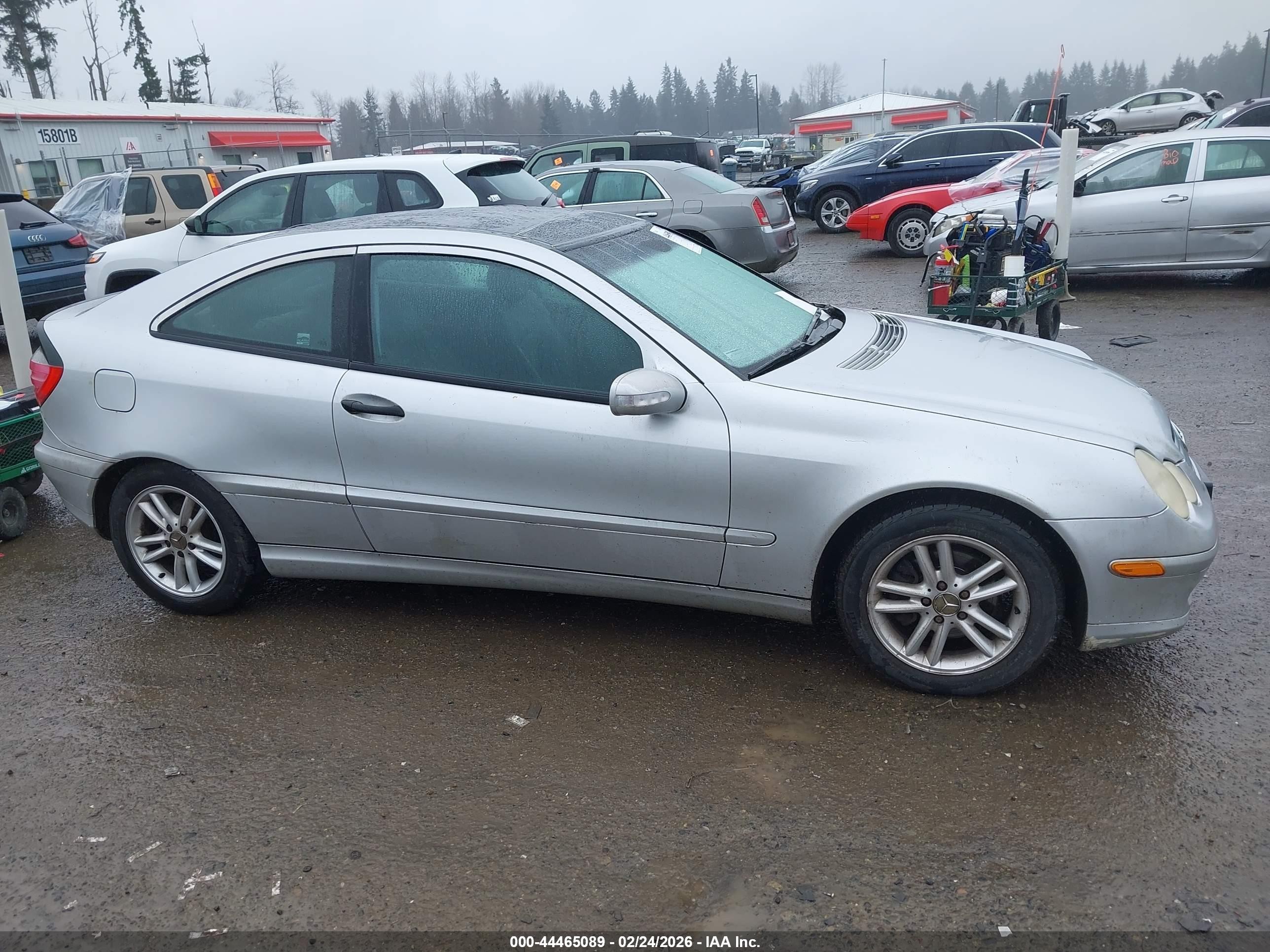 2003 Mercedes-benz C 230k Sport Coupe Silver vin: WDBRN40J03A425384