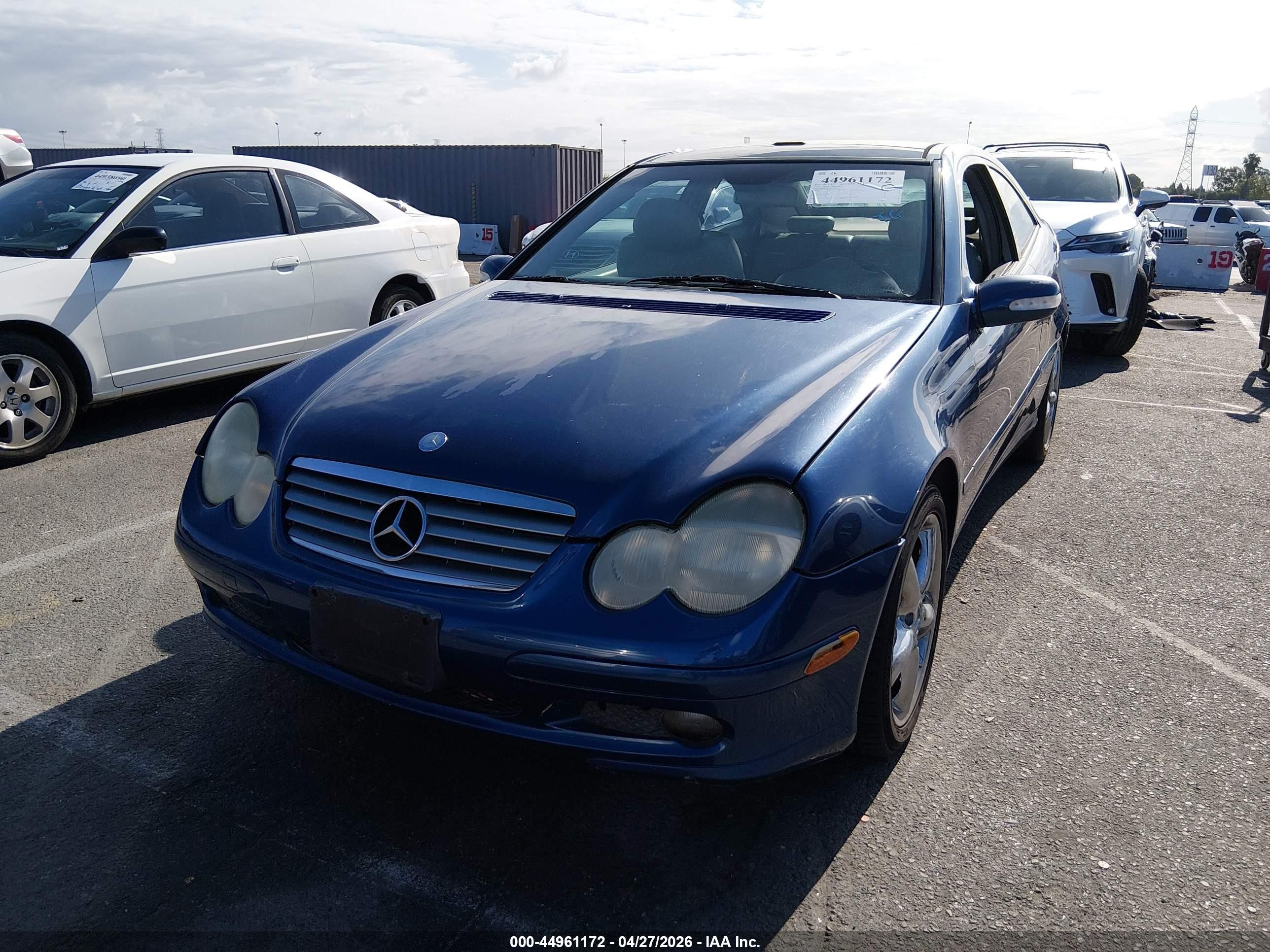 2003 Mercedes-benz C 230 Kompressor Sport Синий vin: WDBRN40J23A408604