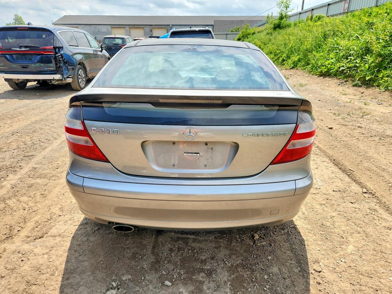 2005 Mercedes-benz C 230k Sport Coupe Silver vin: WDBRN40J25A674658