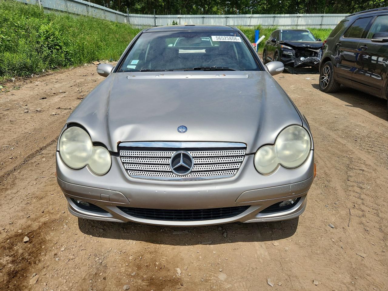 2005 Mercedes-benz C 230k Sport Coupe Silver vin: WDBRN40J25A674658