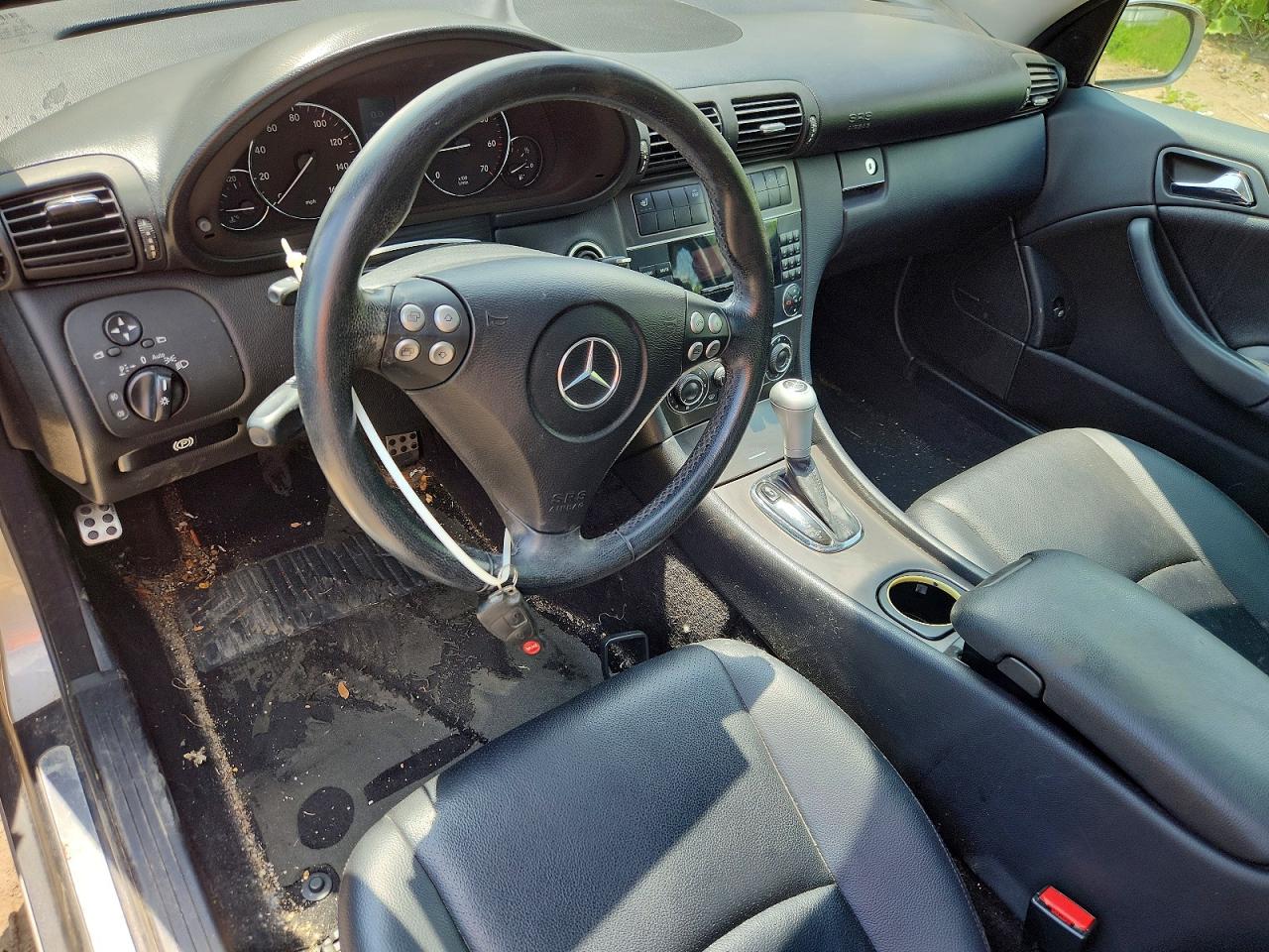 2005 Mercedes-benz C 230k Sport Coupe Silver vin: WDBRN40J25A674658
