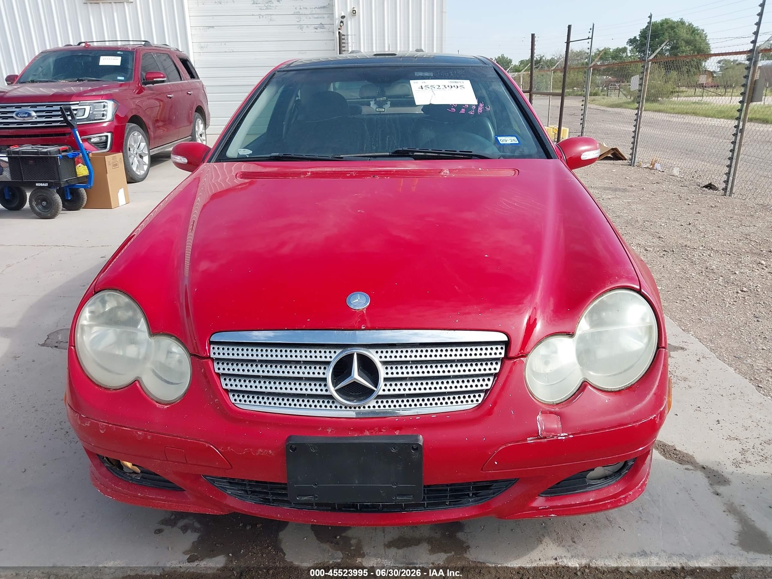 2005 Mercedes-benz C 230 Kompressor Sport Red vin: WDBRN40J35A649476