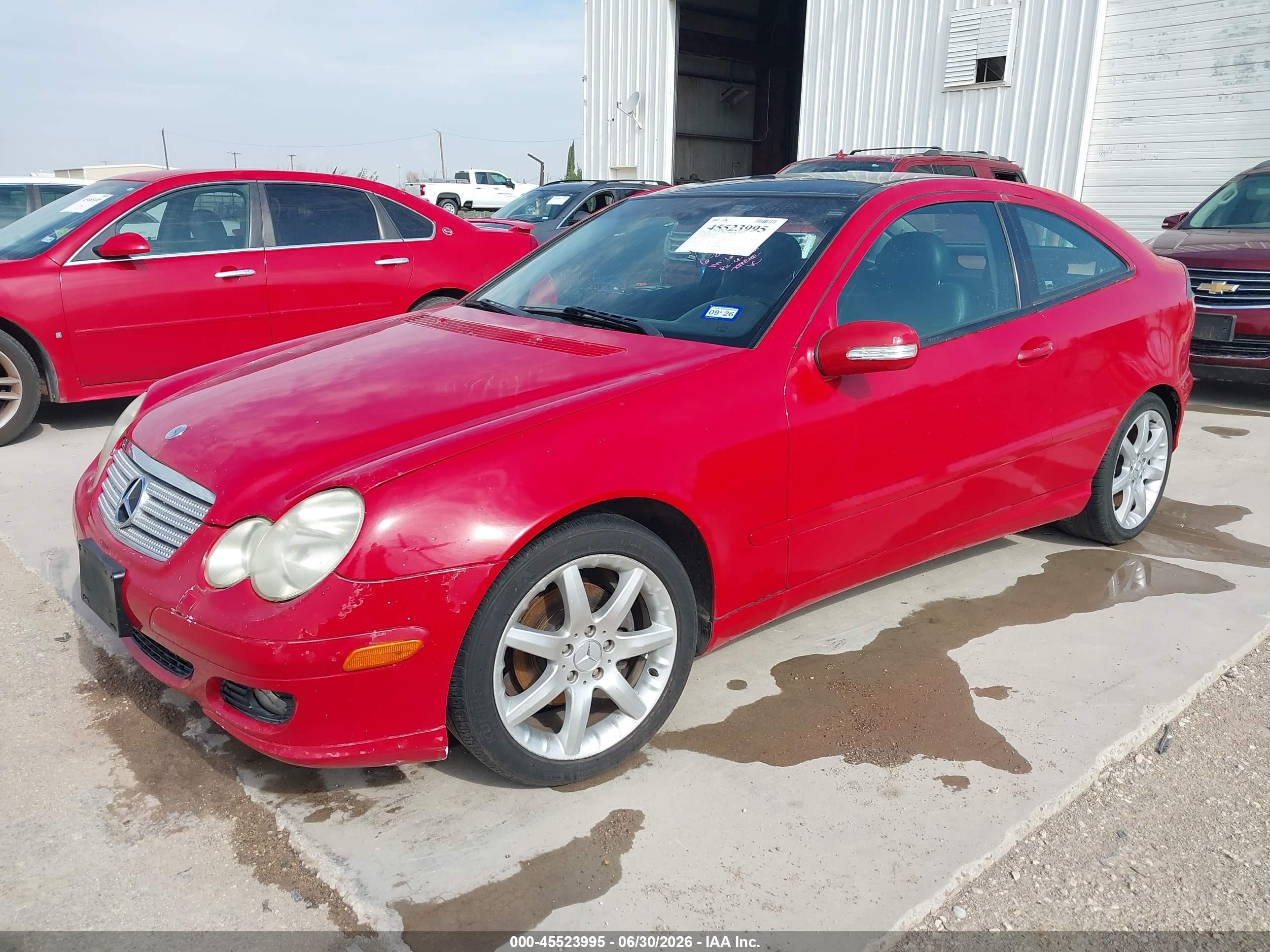 2005 Mercedes-benz C 230 Kompressor Sport Red vin: WDBRN40J35A649476