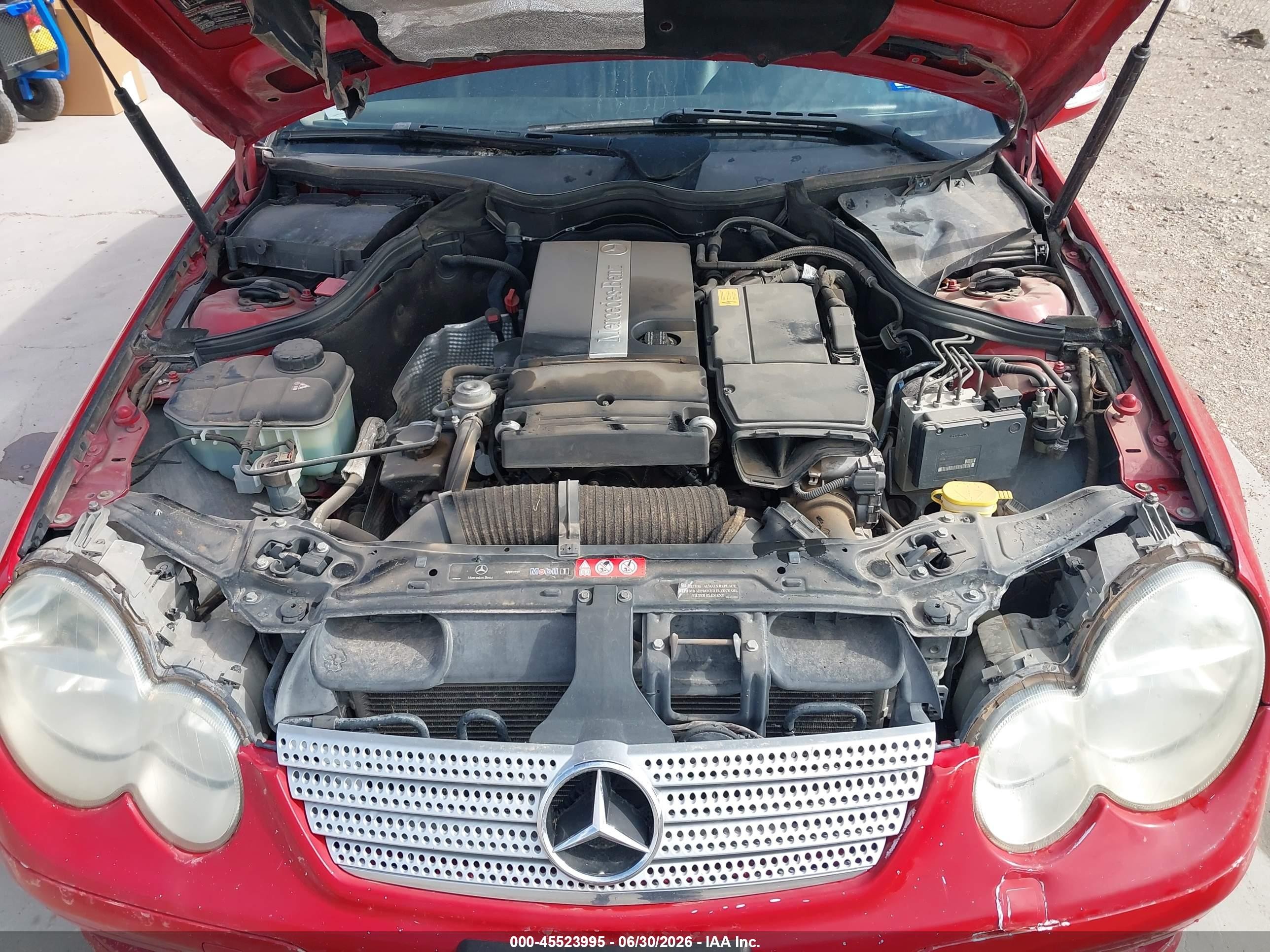 2005 Mercedes-benz C 230 Kompressor Sport Red vin: WDBRN40J35A649476