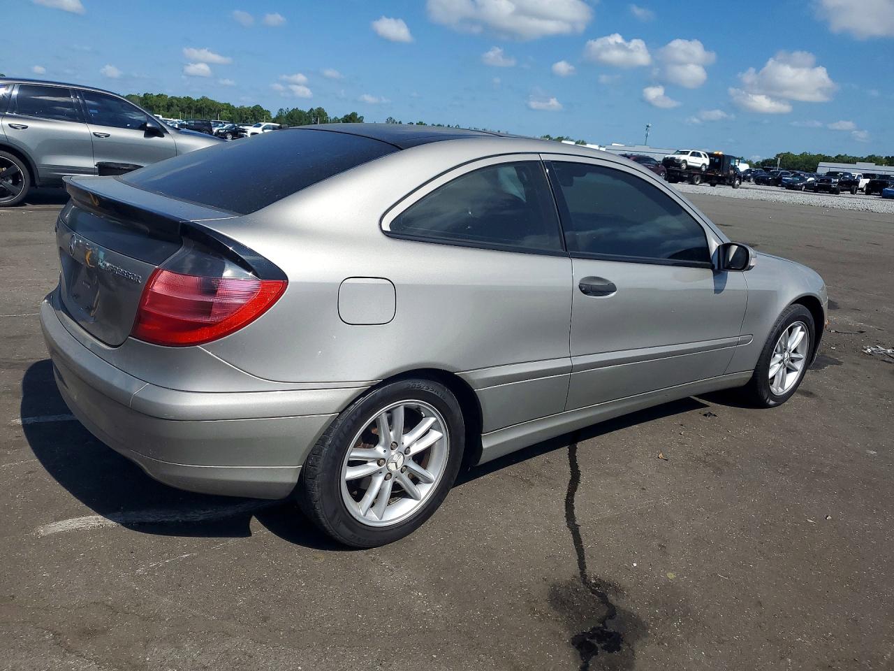 2003 Mercedes-benz C 230k Sport Coupe Silver vin: WDBRN40J43A413707